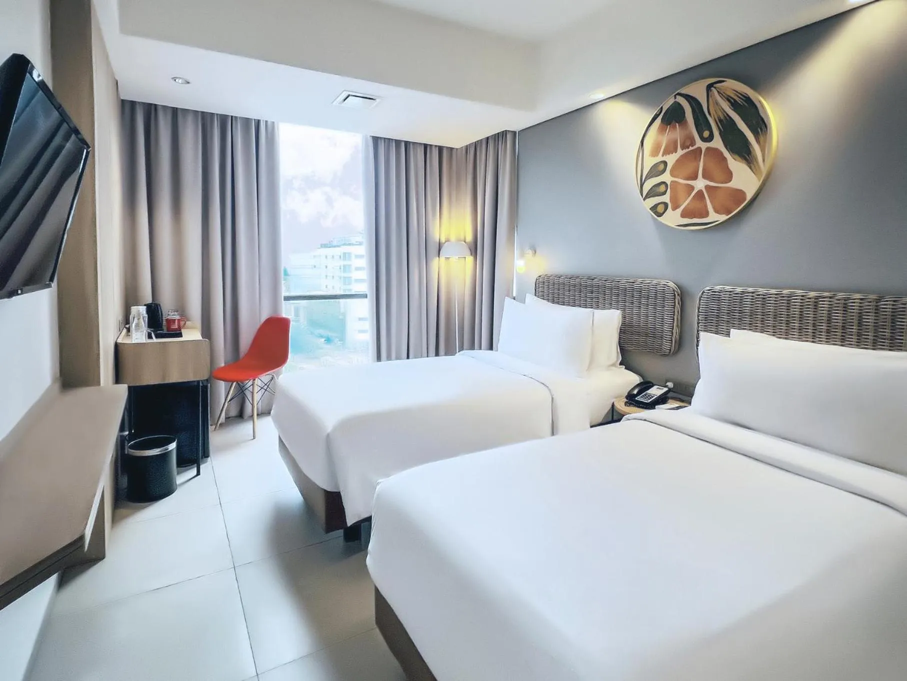 Bedroom, Bed in Neo Hotel Puri Indah