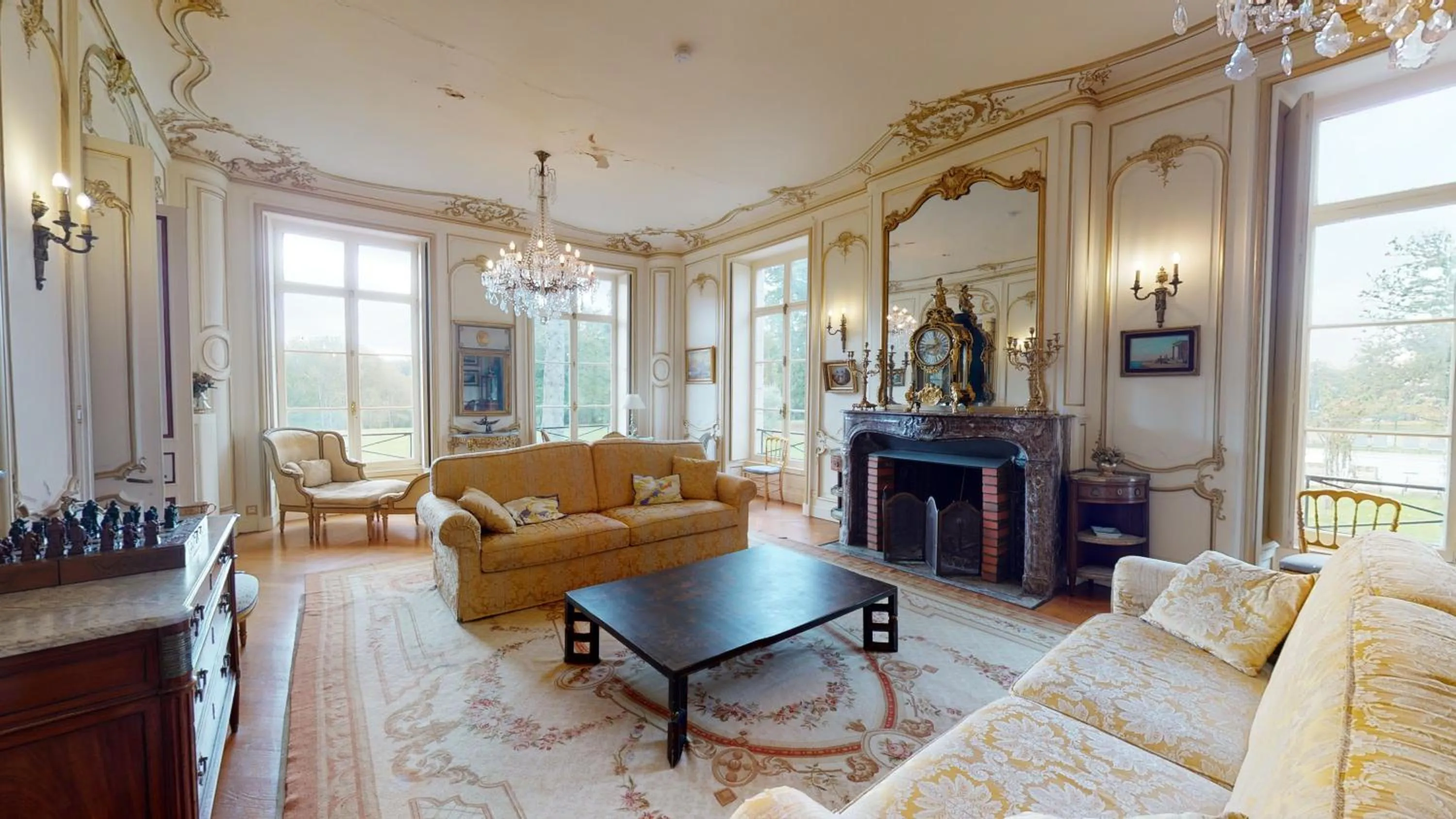 Living room in Château du Boulay Morin