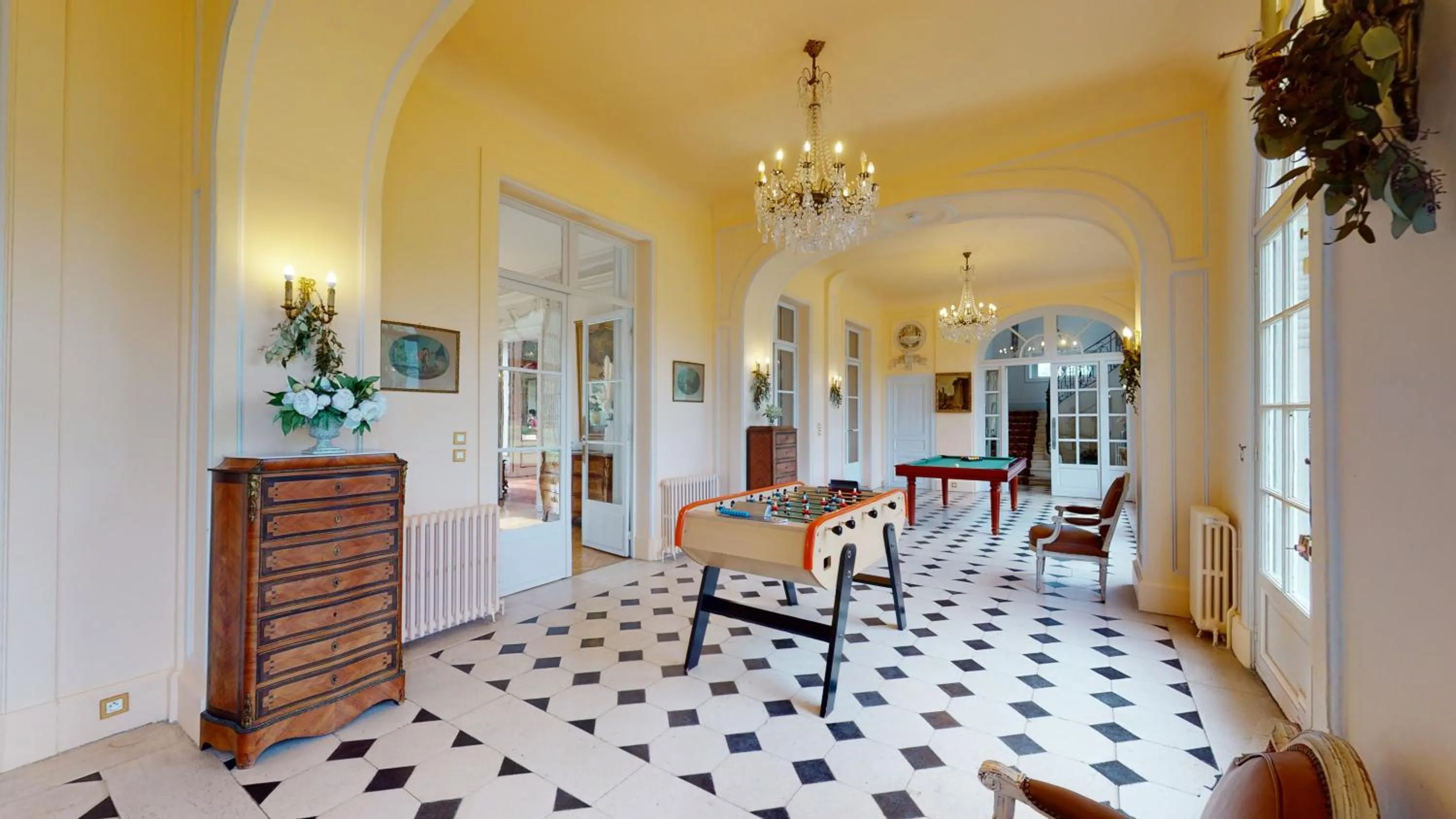 Game Room in Château du Boulay Morin