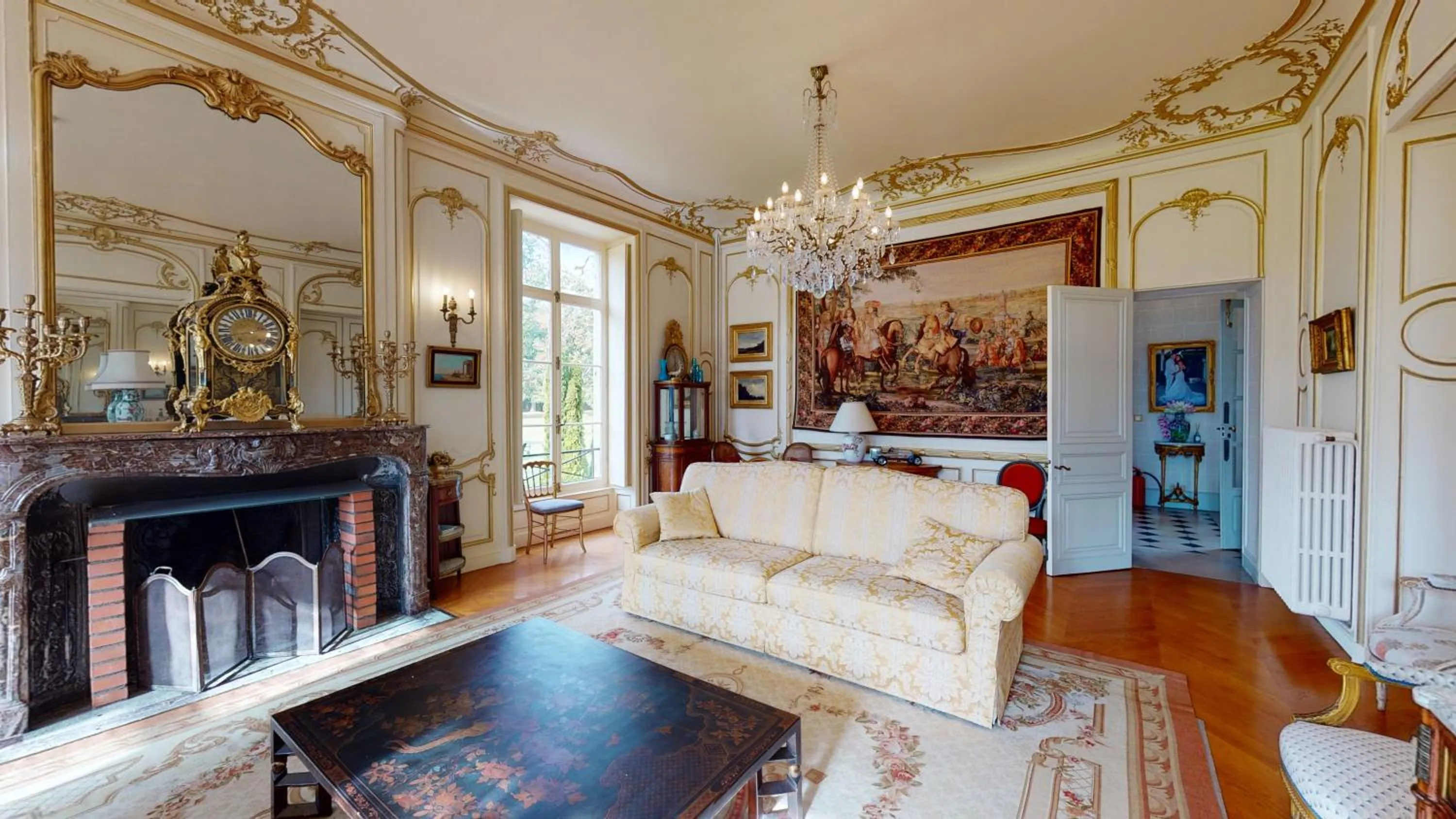 Seating area in Château du Boulay Morin