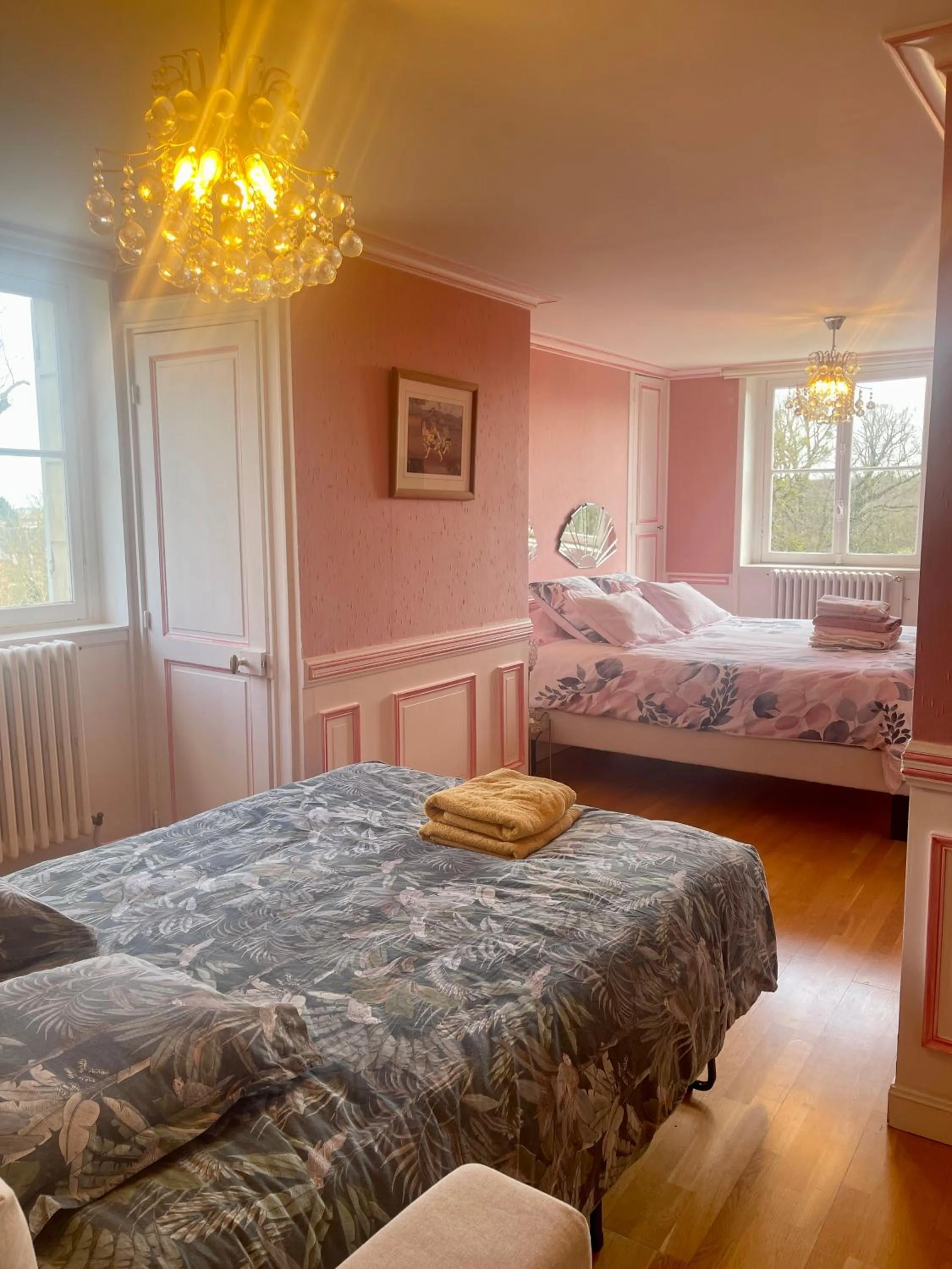 Bed in Château du Boulay Morin