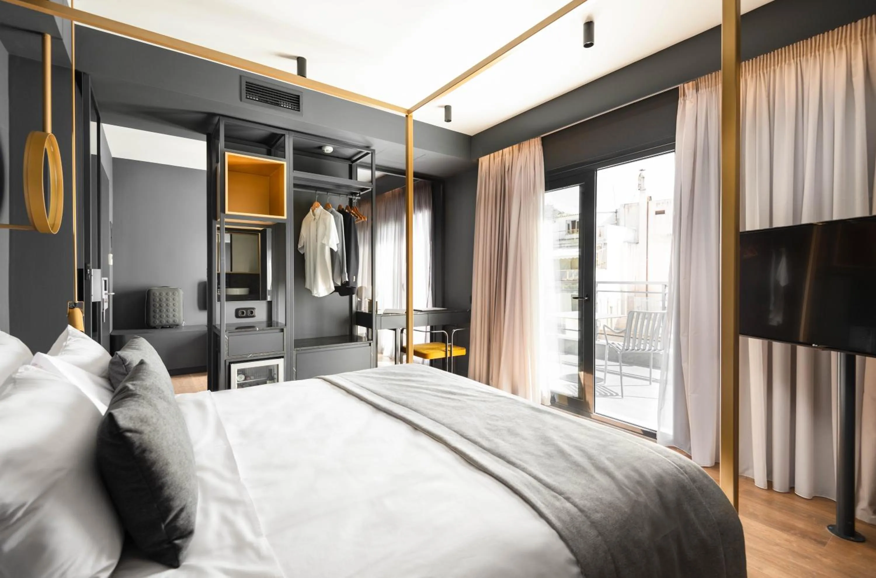 Bed in Colors Hotel Athens