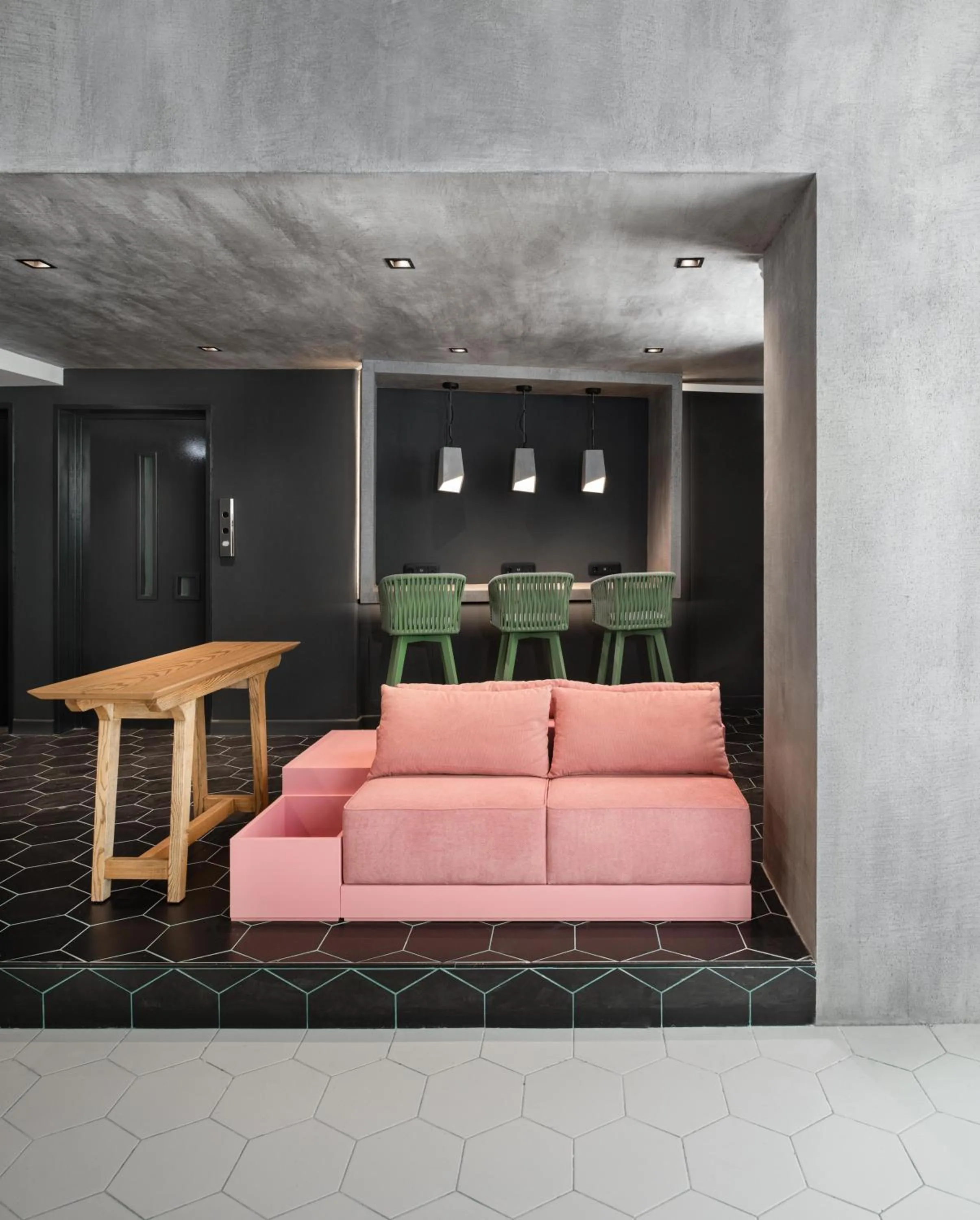 Communal lounge/ TV room in Colors Hotel Athens