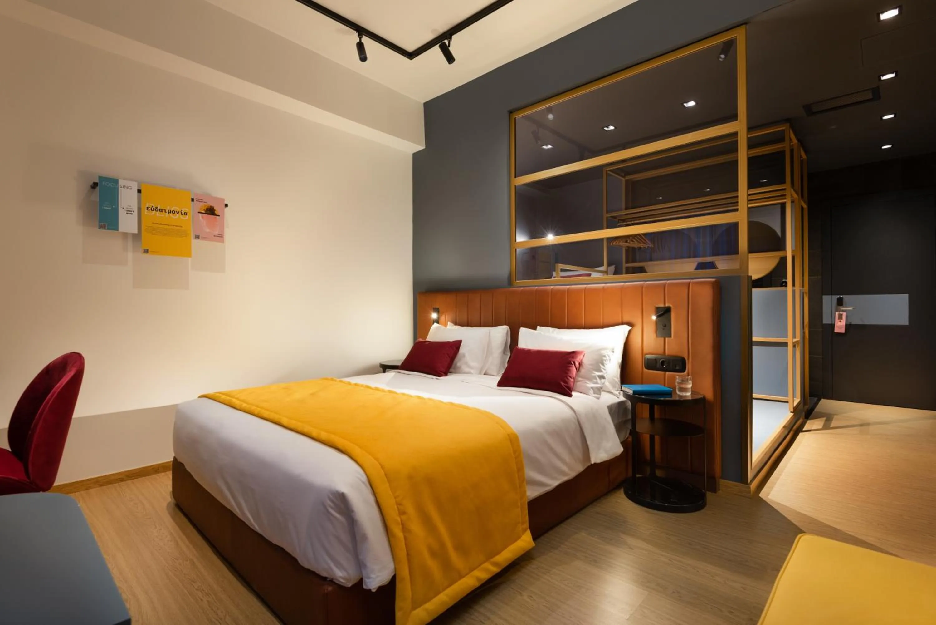 Bed in Colors Hotel Athens