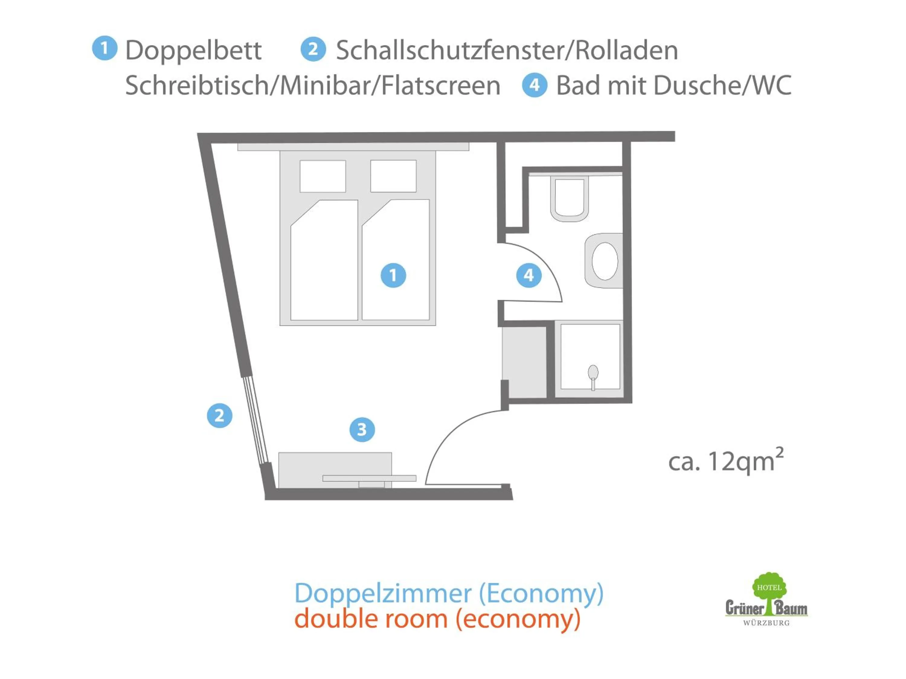 Floor plan in Hotel Grüner Baum