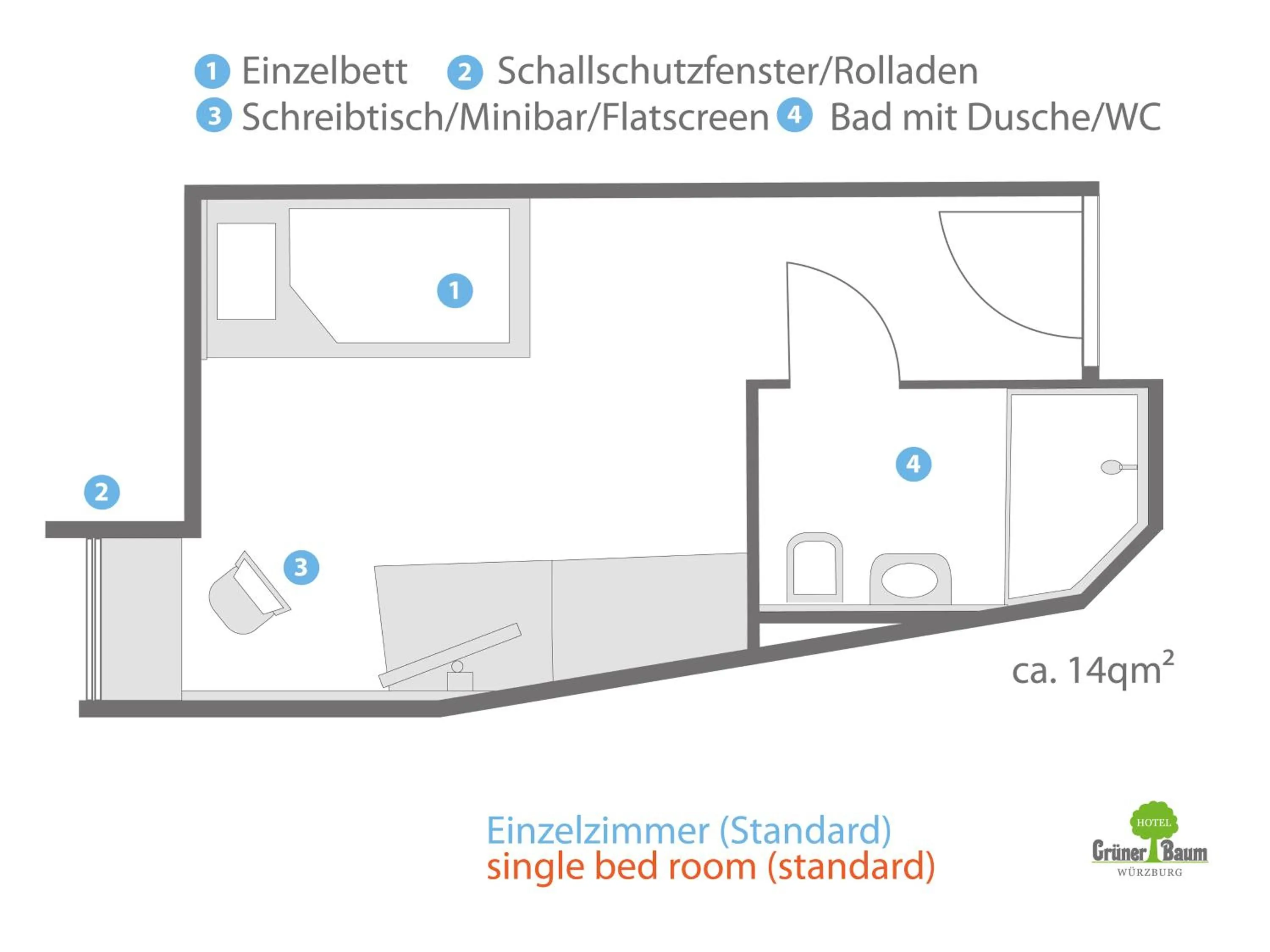 Floor plan in Hotel Grüner Baum