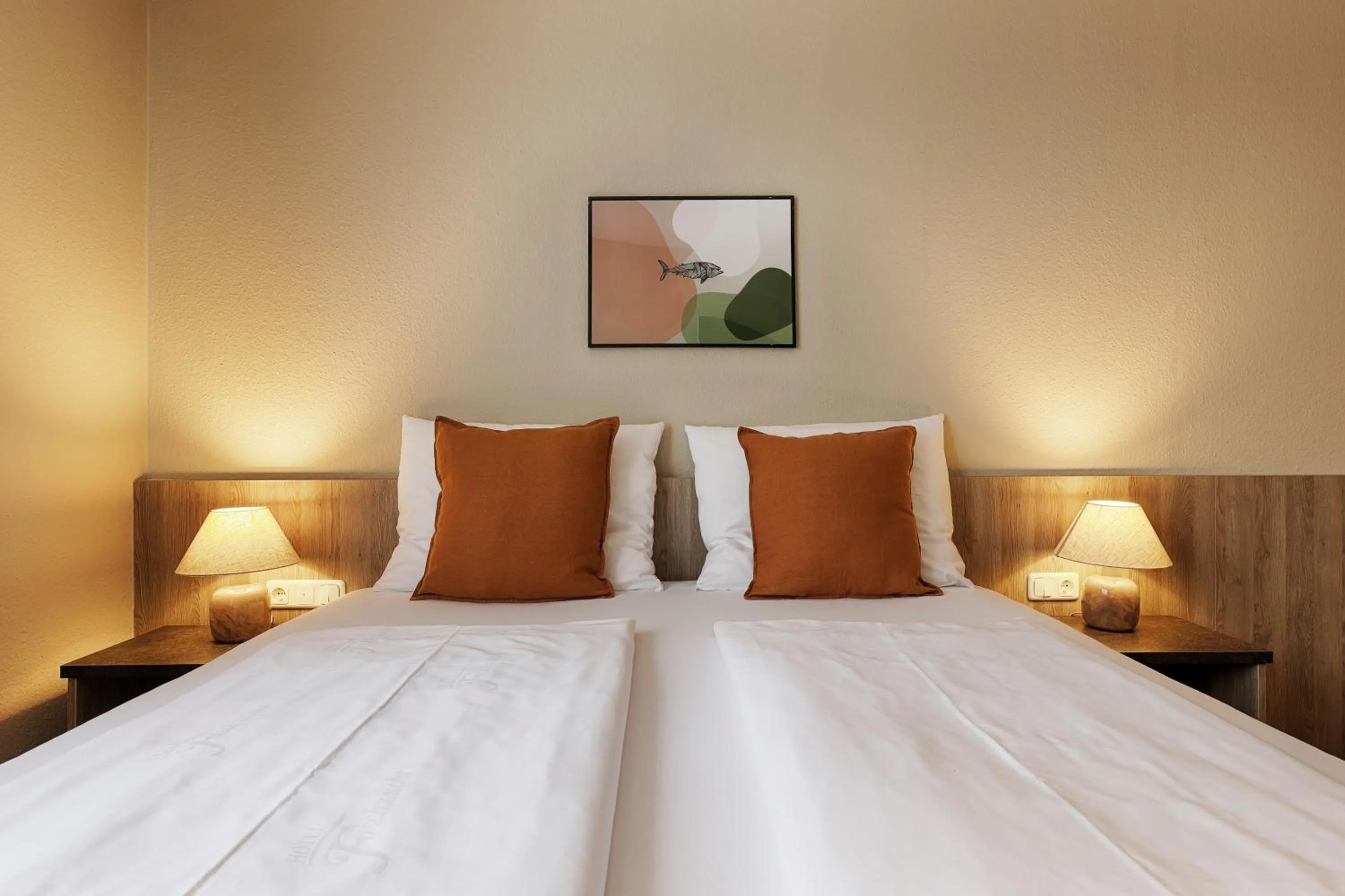 Photo of the whole room, Bed in Hotel Fischzucht in Würzburg