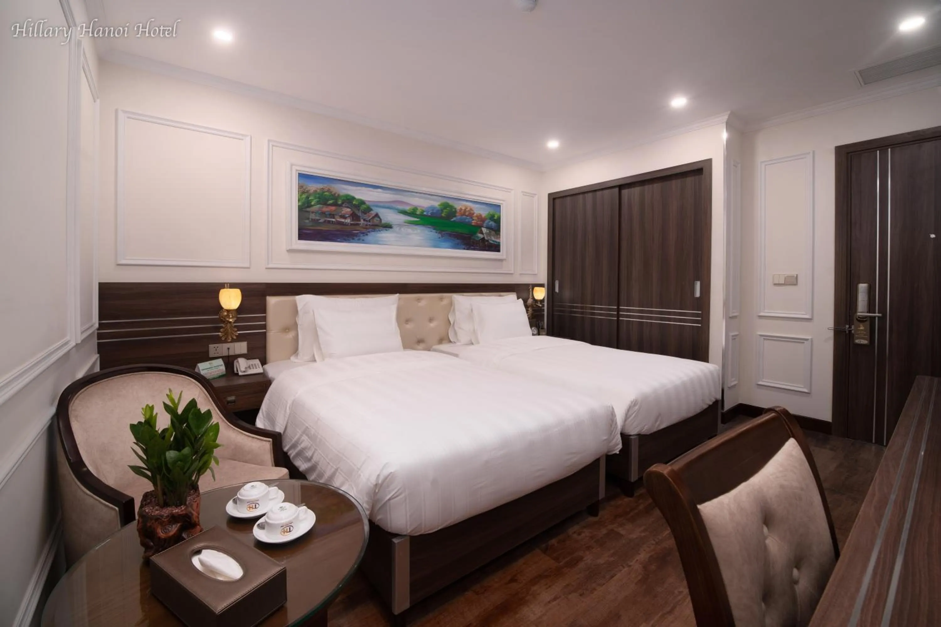 Bed in Hillary Hanoi Hotel