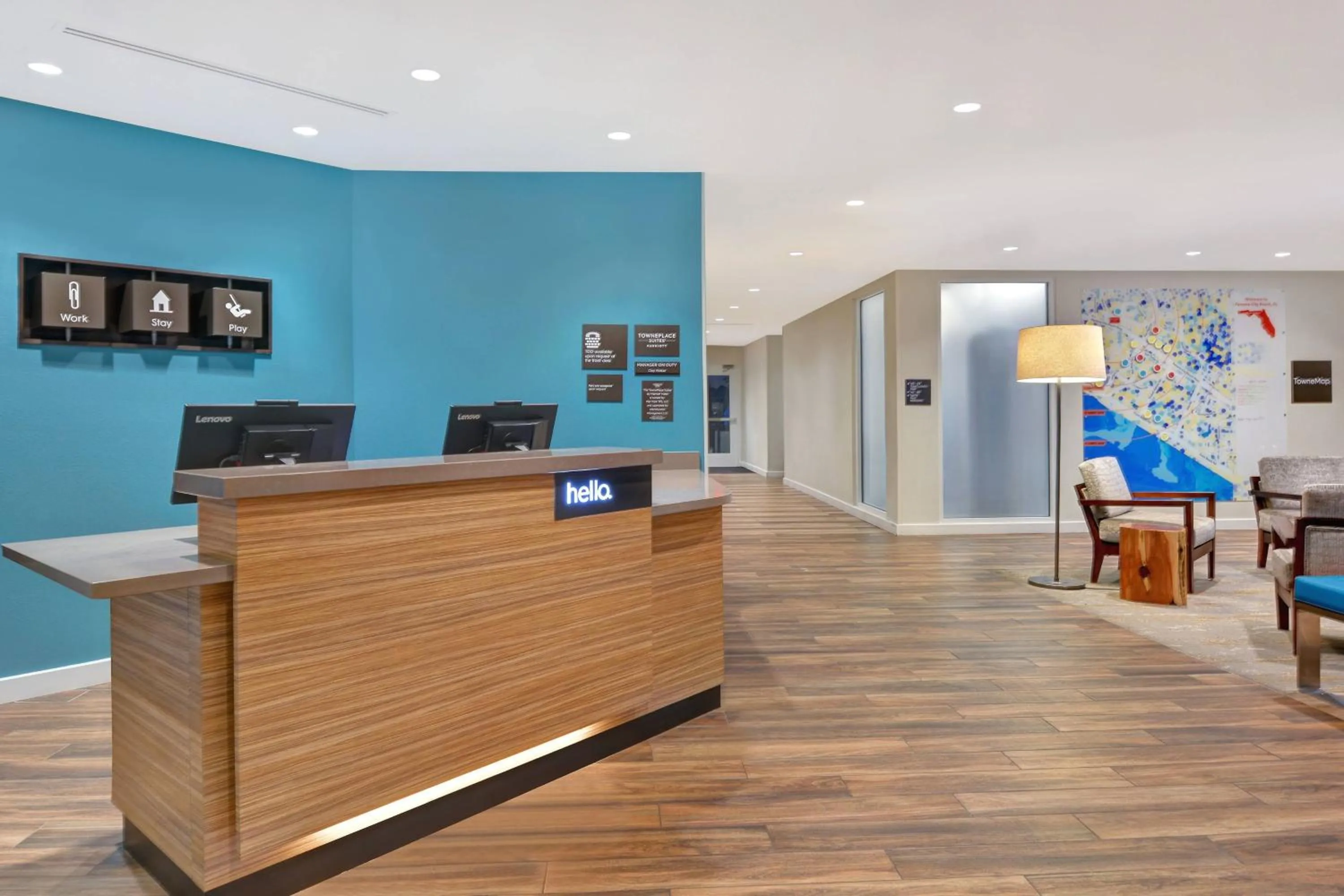 Lobby or reception in TownePlace Suites by Marriott Panama City Beach Pier Park