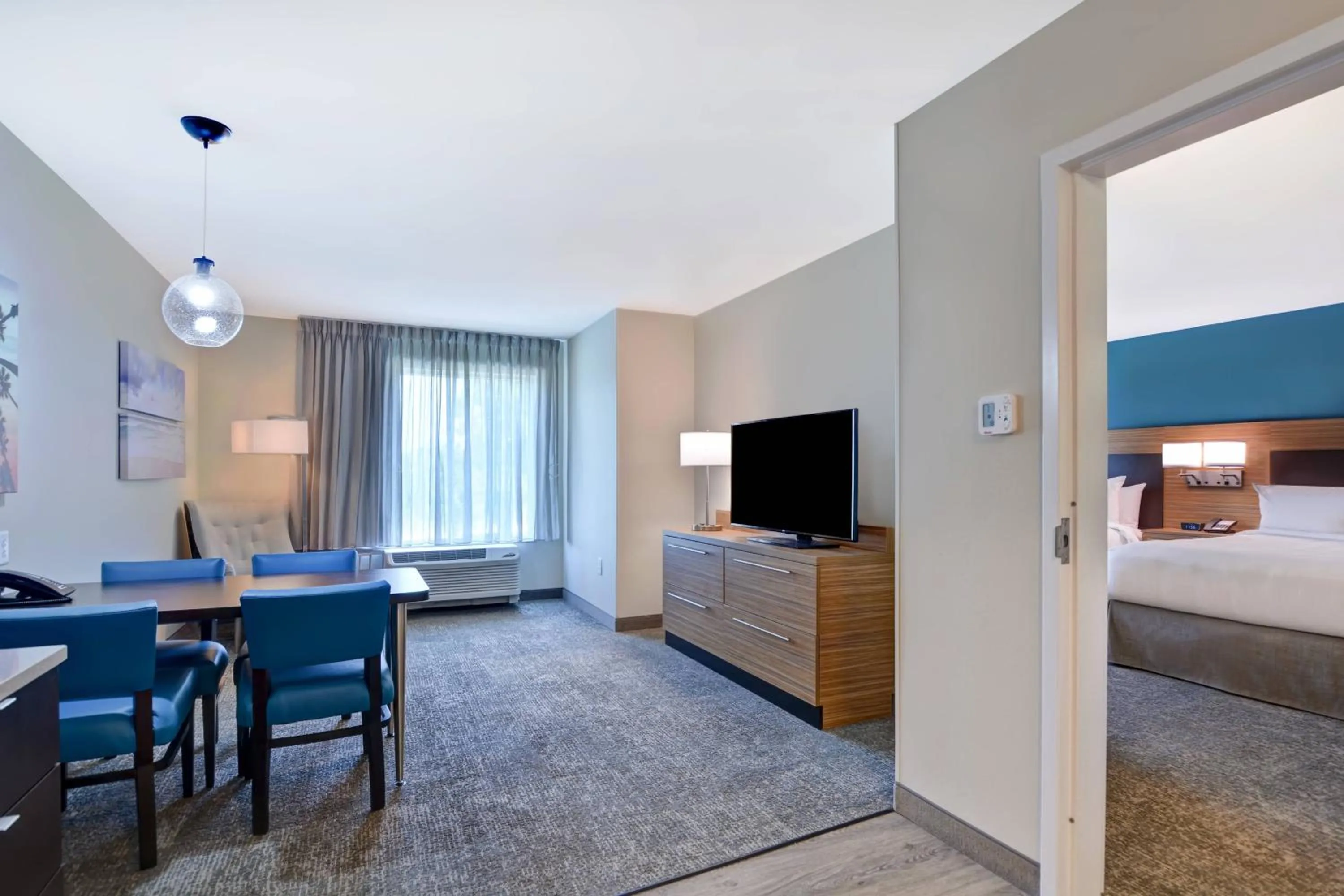 Living room, Bed in TownePlace Suites by Marriott Panama City Beach Pier Park