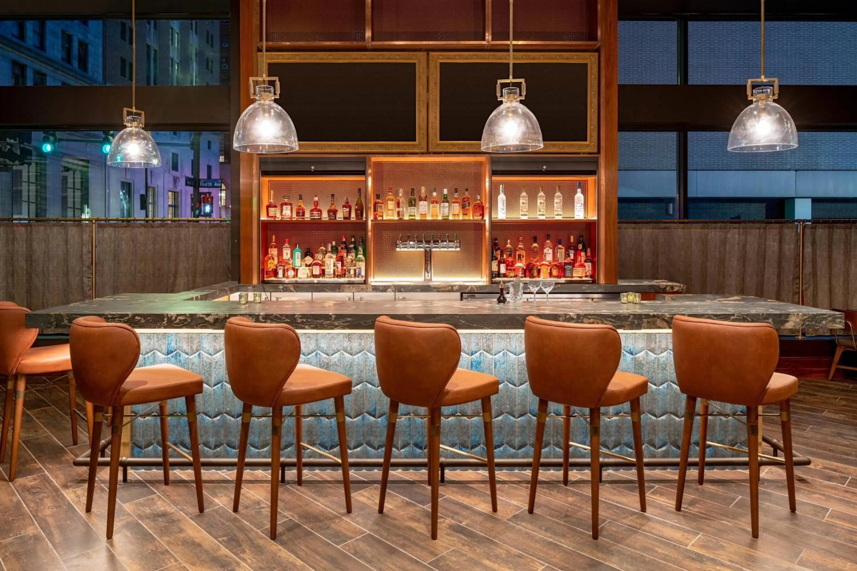 Lounge or bar in The Industrialist Hotel, Pittsburgh, Autograph Collection