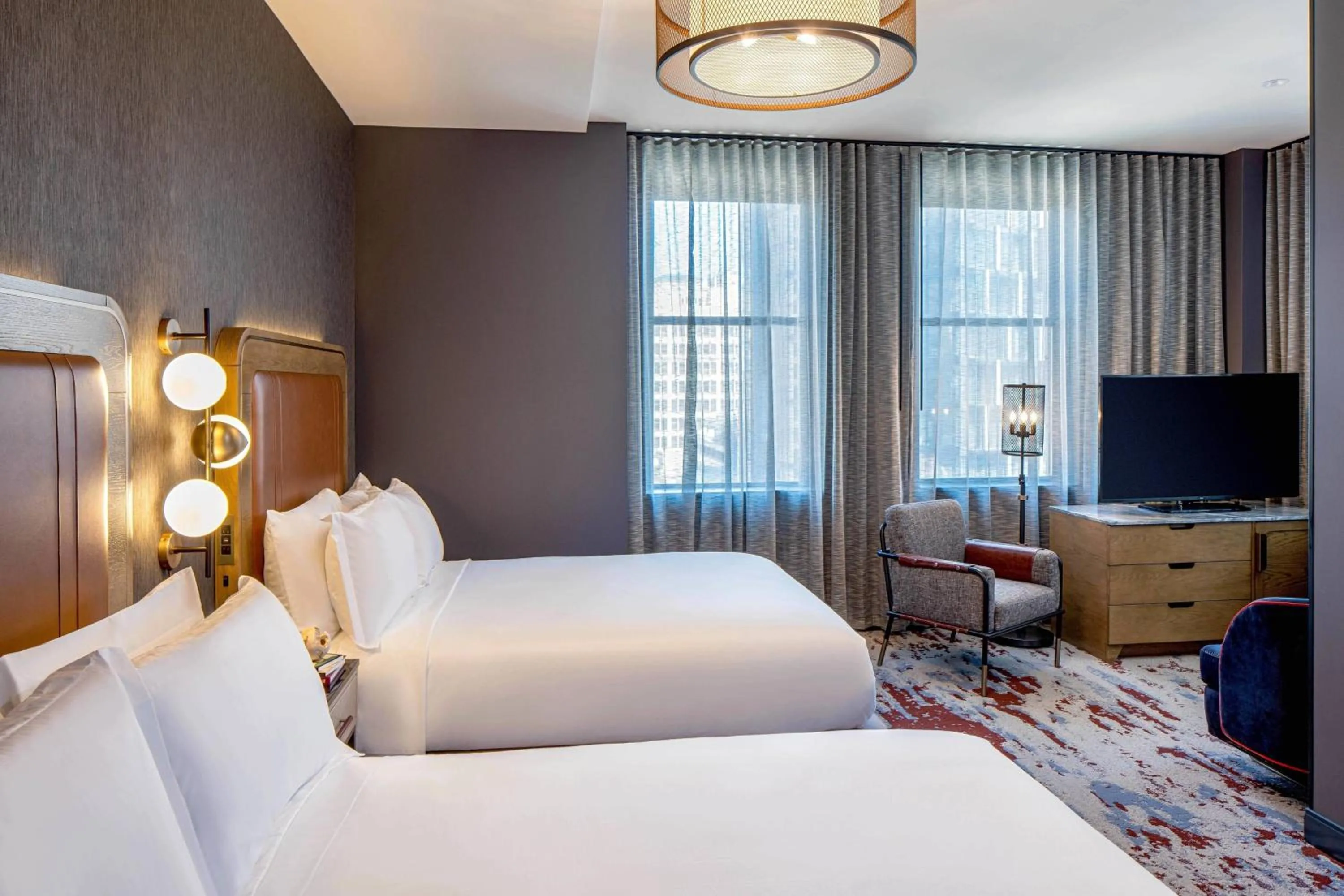 Photo of the whole room, Bed in The Industrialist Hotel, Pittsburgh, Autograph Collection