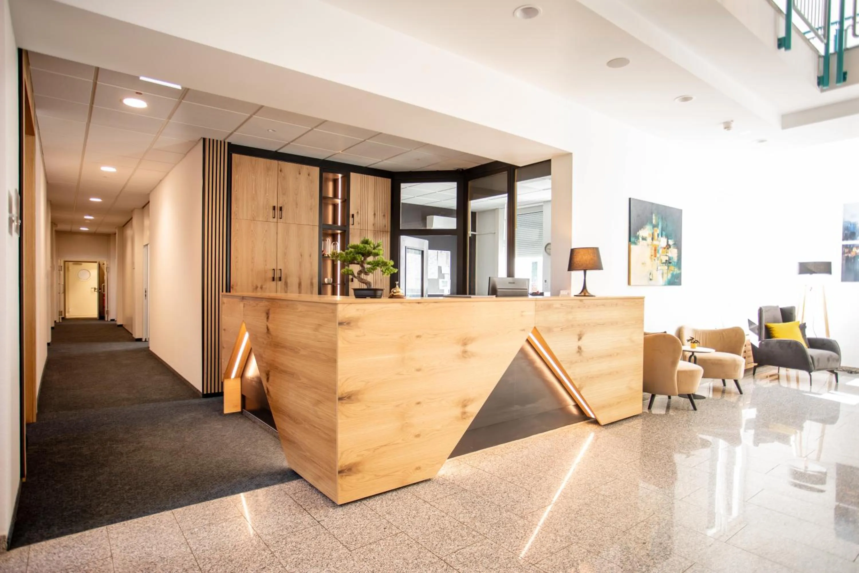 Lobby or reception in Hotel Bessunger Forst