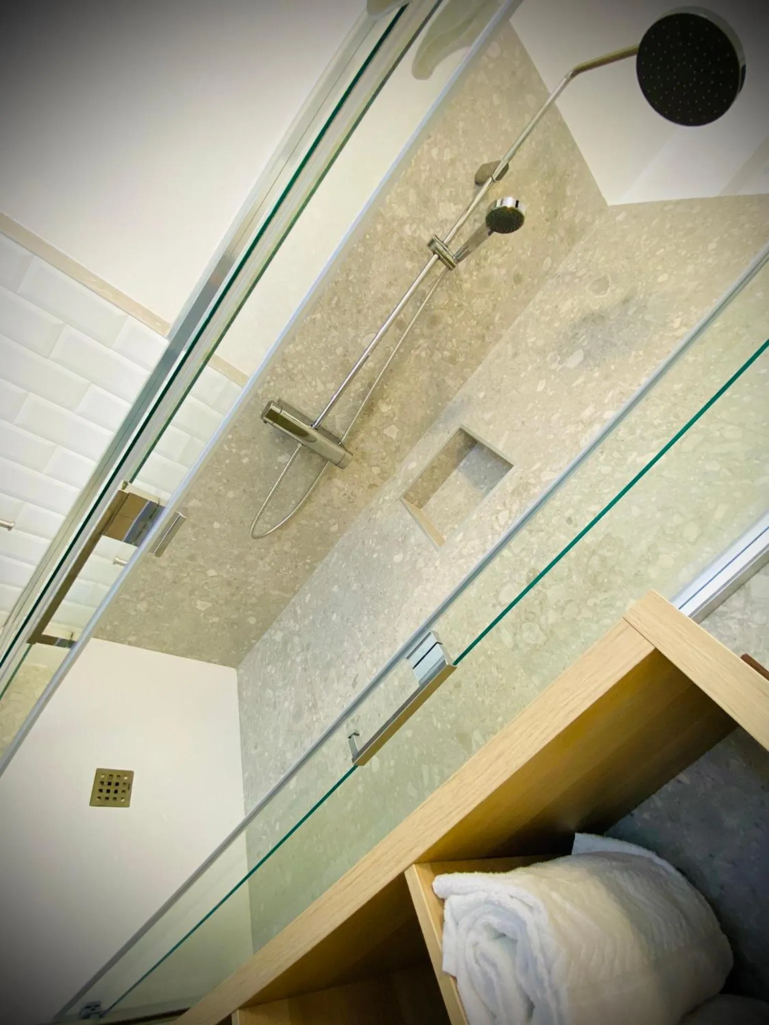 Shower in Crops City Stay