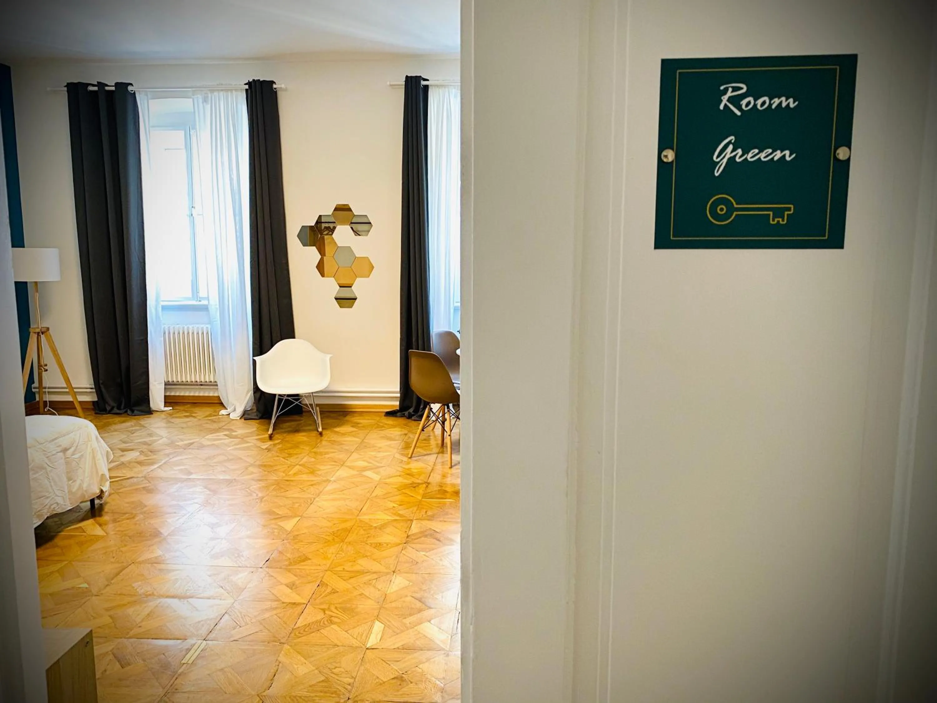 Decorative detail, Bed in Crops City Stay