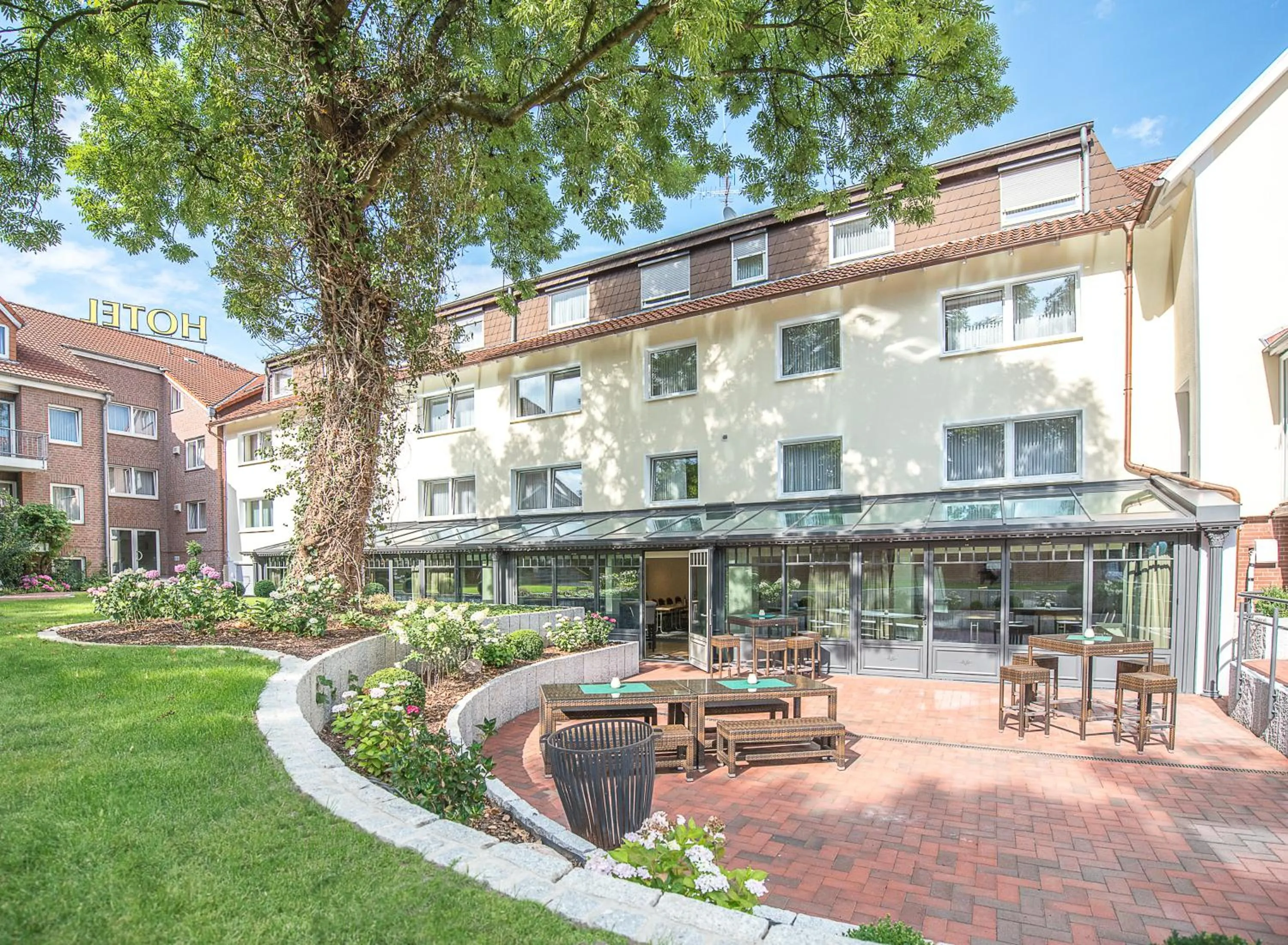 Garden view in Hotel Hennies