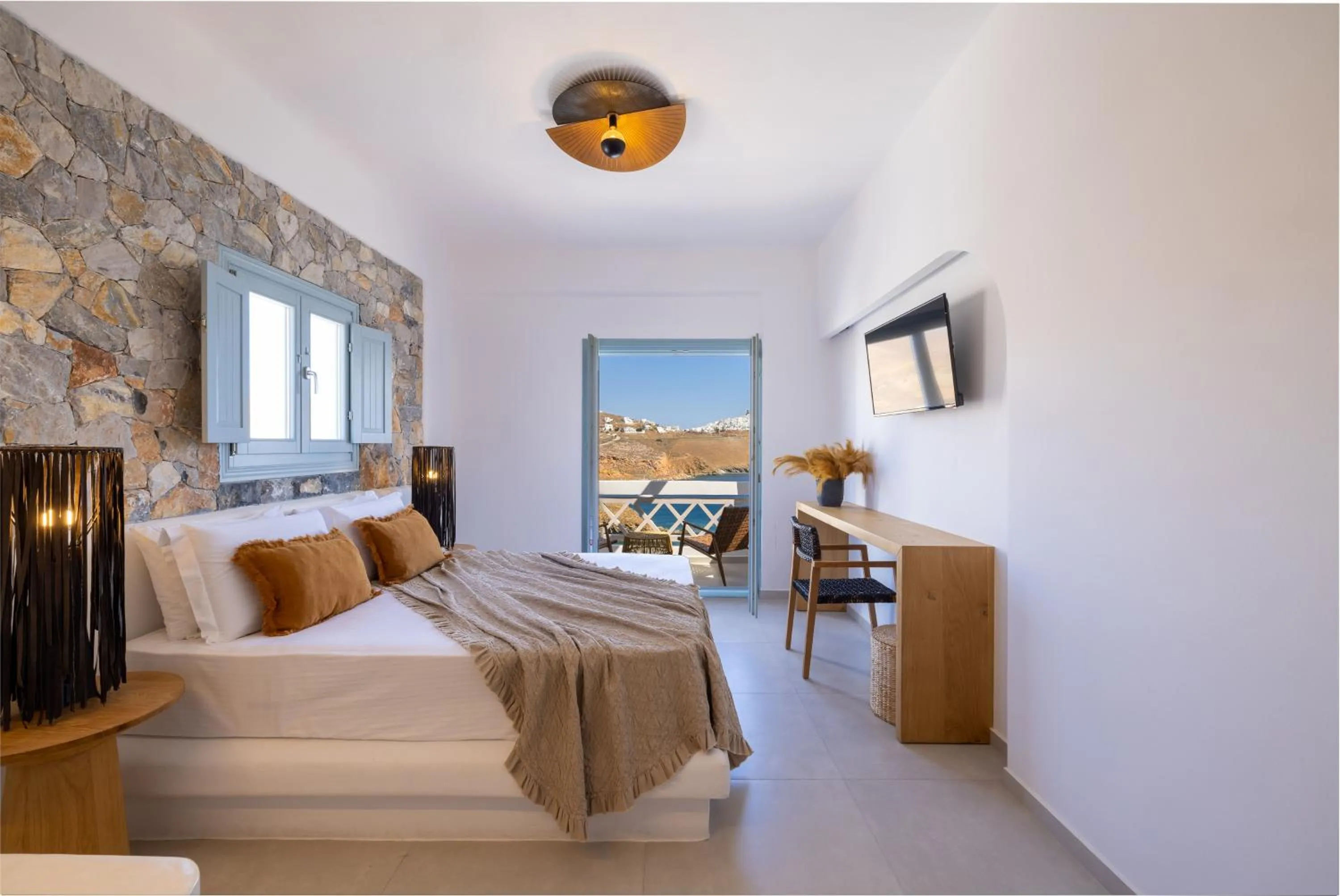 Bed in Infinity Blue Boutique Hotel Astypalaia