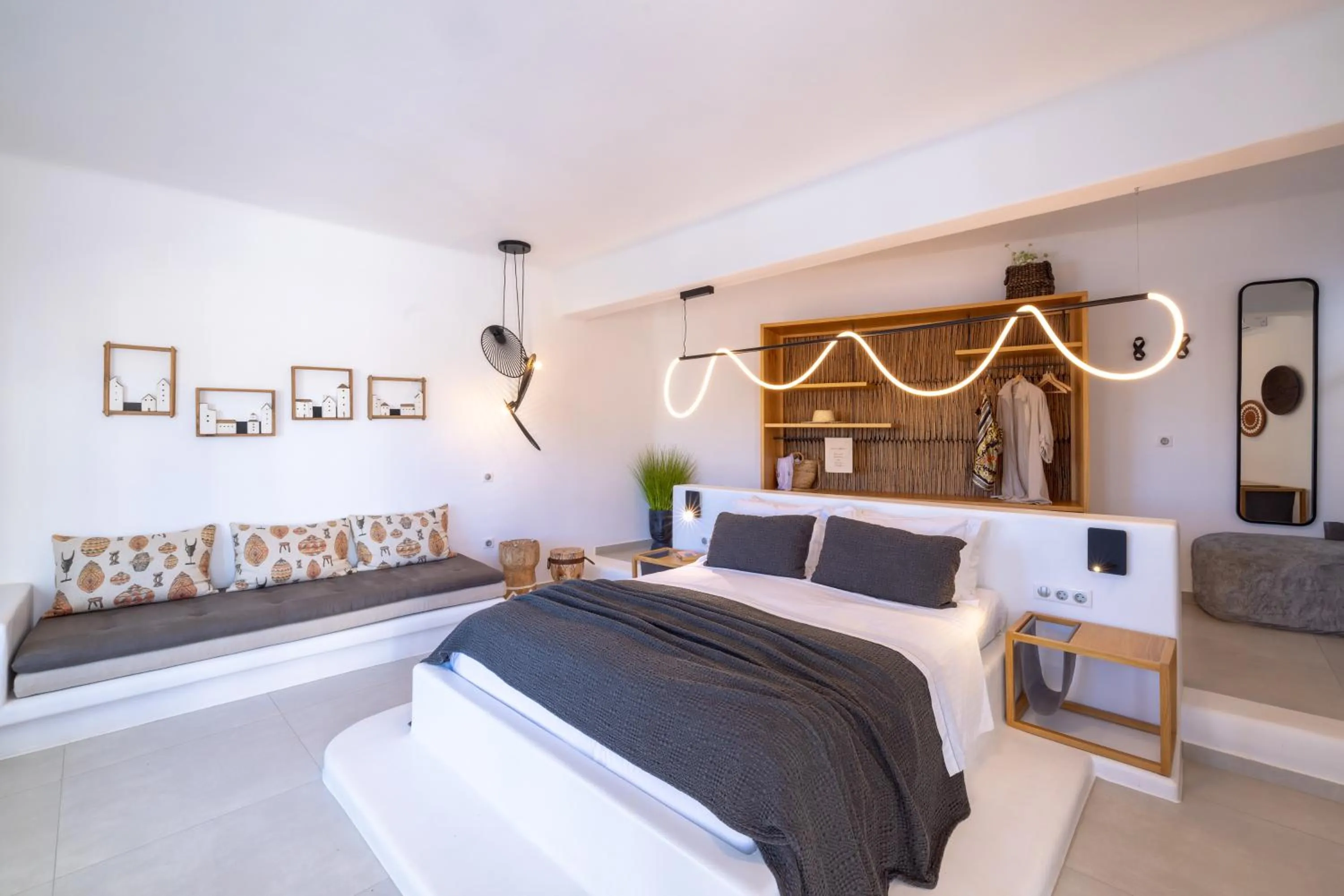 Bed in Infinity Blue Boutique Hotel Astypalaia