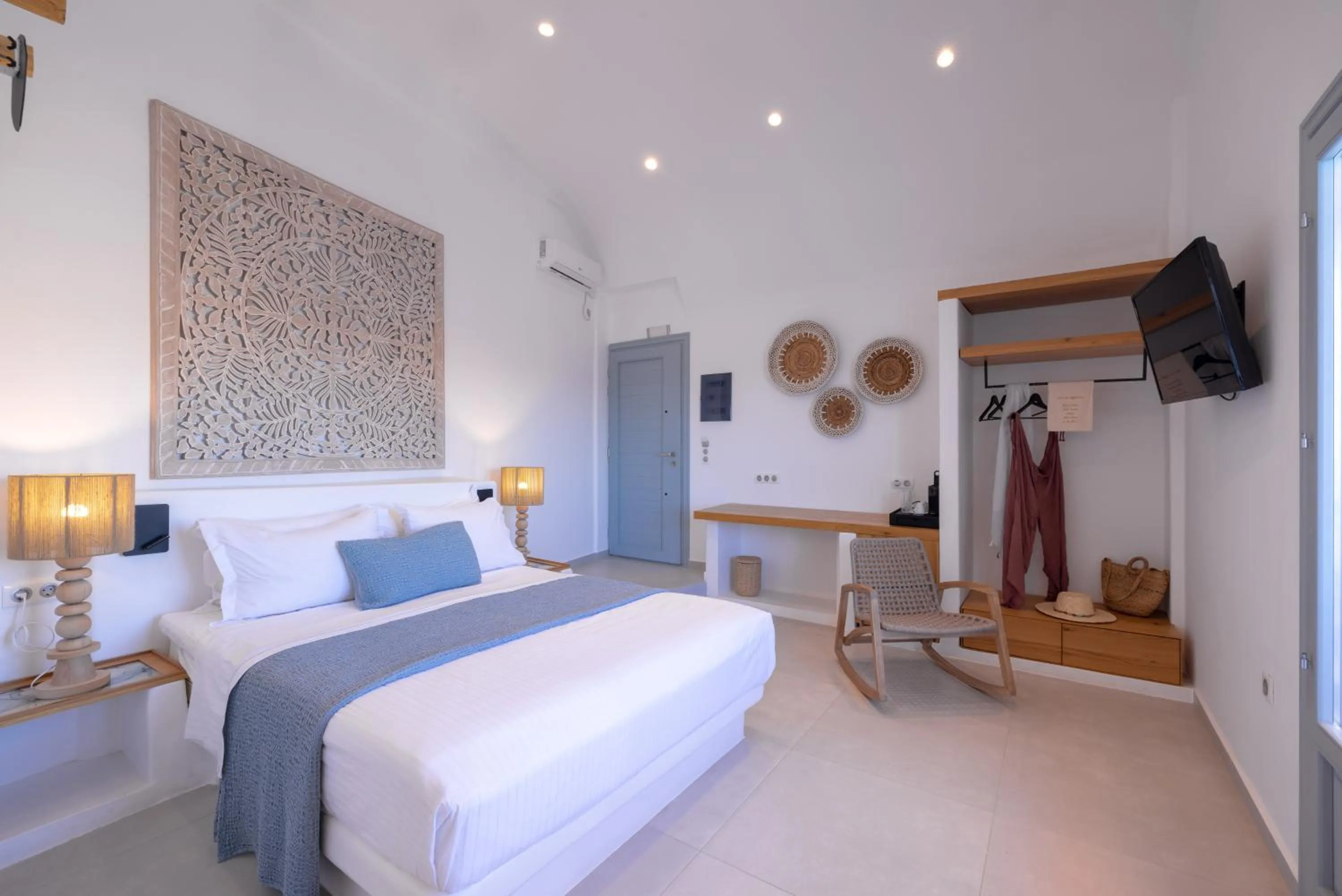 Bedroom, Bed in Infinity Blue Boutique Hotel Astypalaia