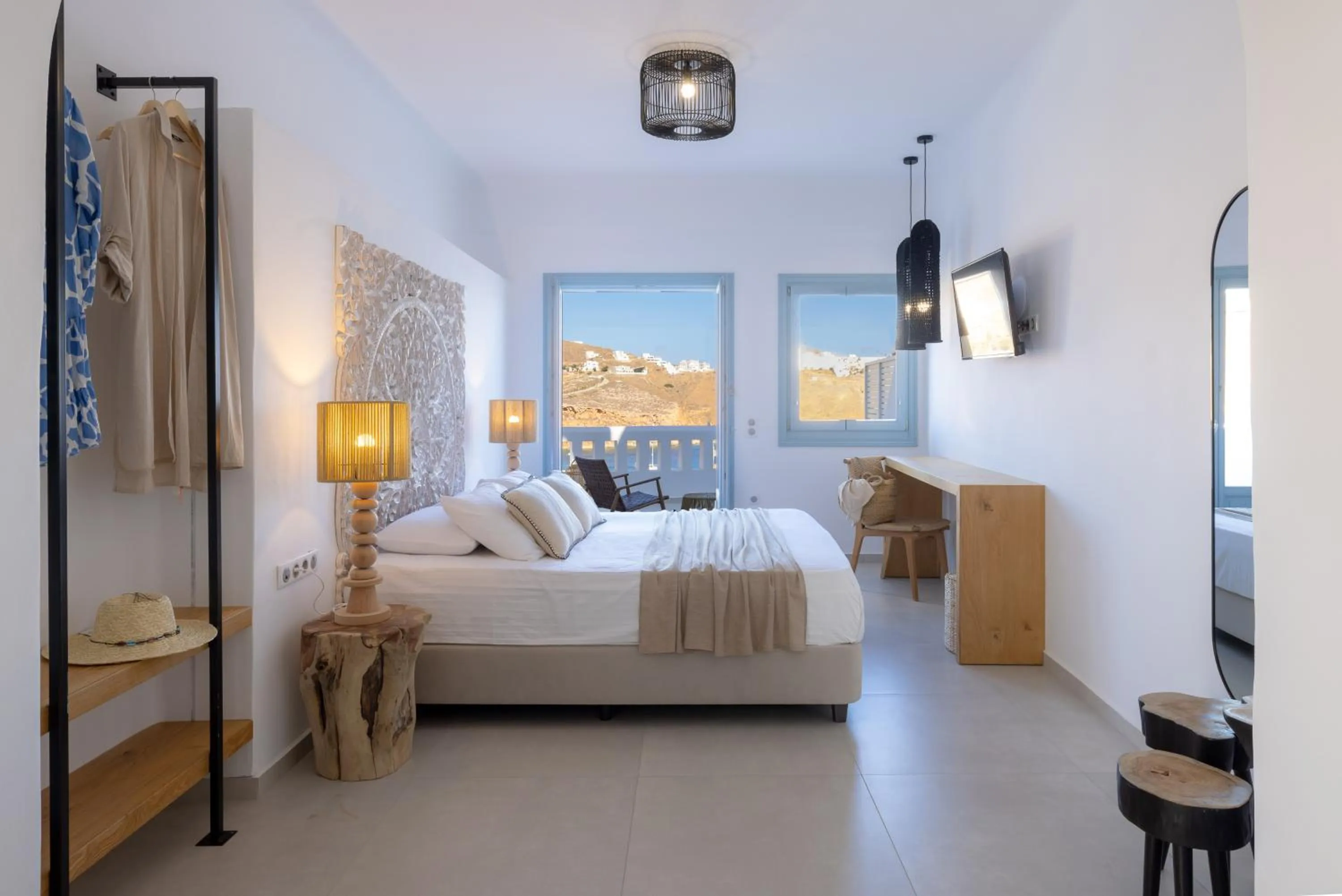 Bed in Infinity Blue Boutique Hotel Astypalaia