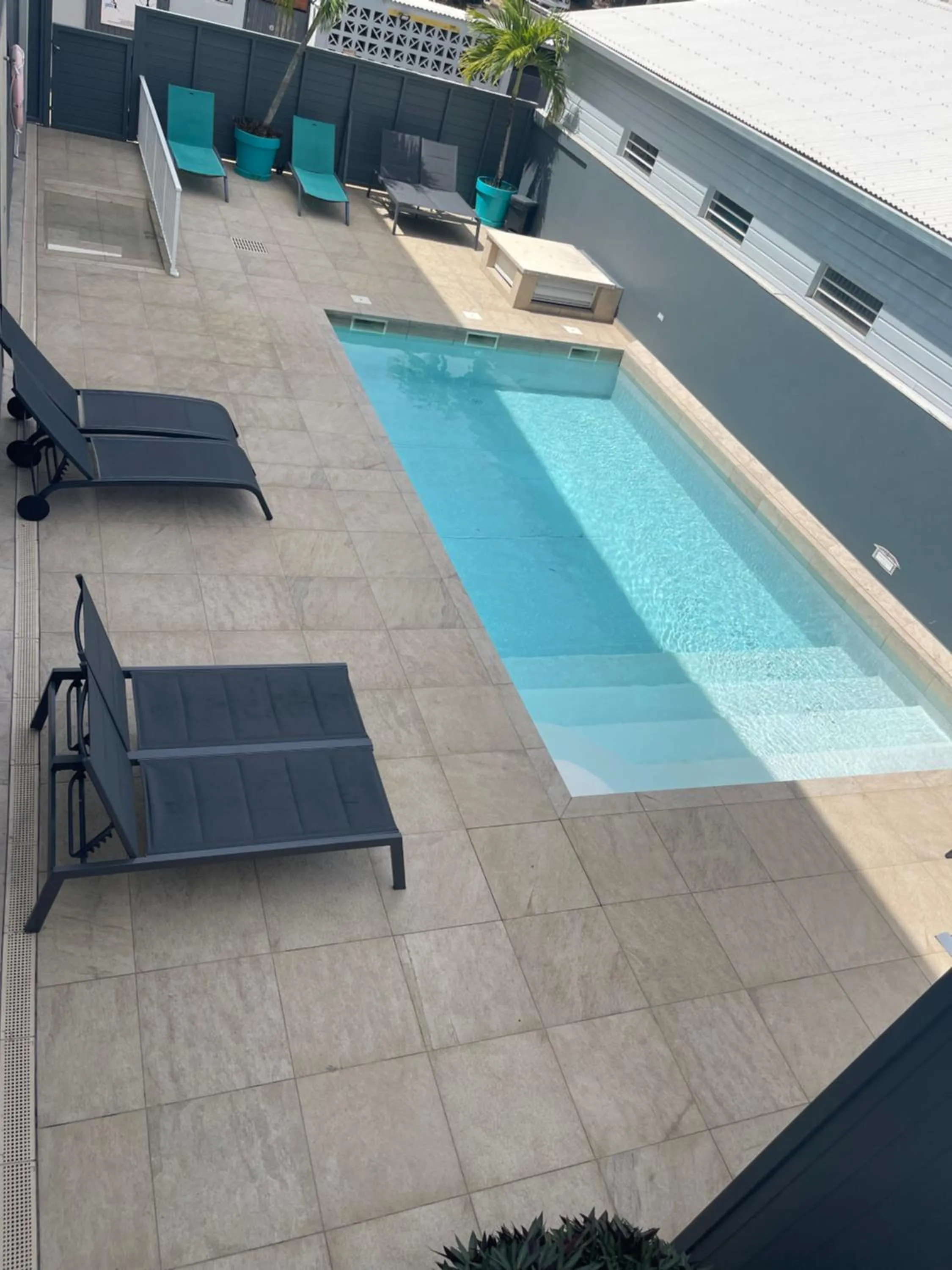 Pool view in Karaibes Hotel