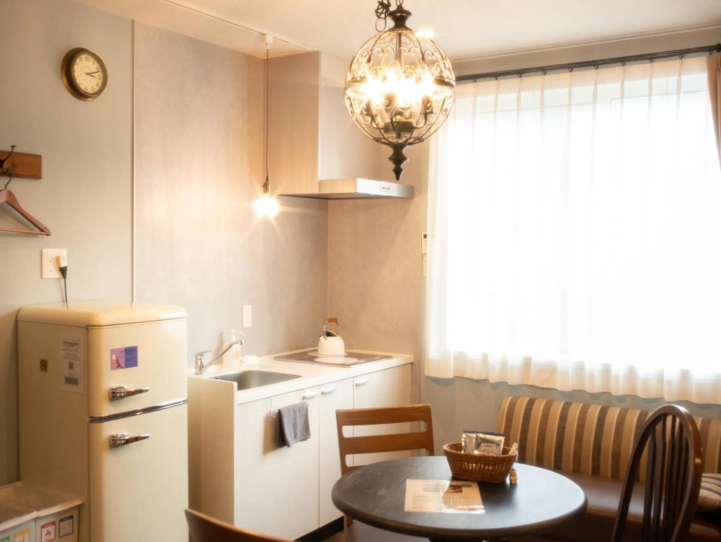 Kitchen or kitchenette in 7 Rooms Hotel & Cafe - Boutique Designer Hotel - 30 mins from Disneyland&Tokyo