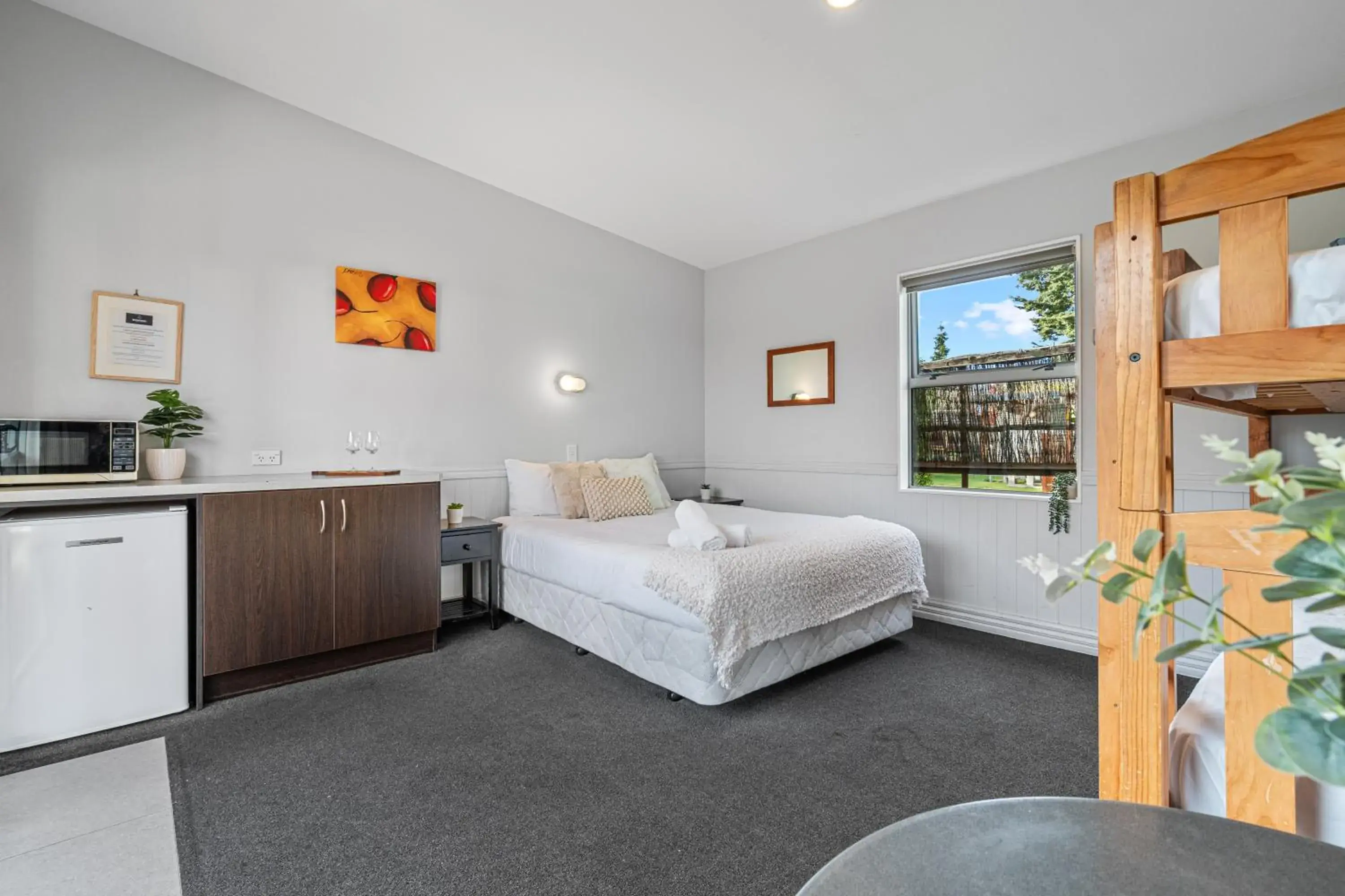 Family Cabin - Queen and Bunks in Tasman Holiday Parks - Te Anau Family Cabin - Queen and Bunks in Tasman Holiday Parks - Te Anau