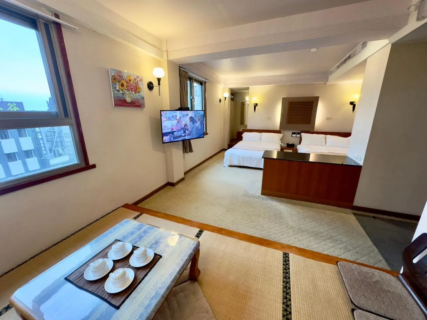 Bed in Tian Long Hotel