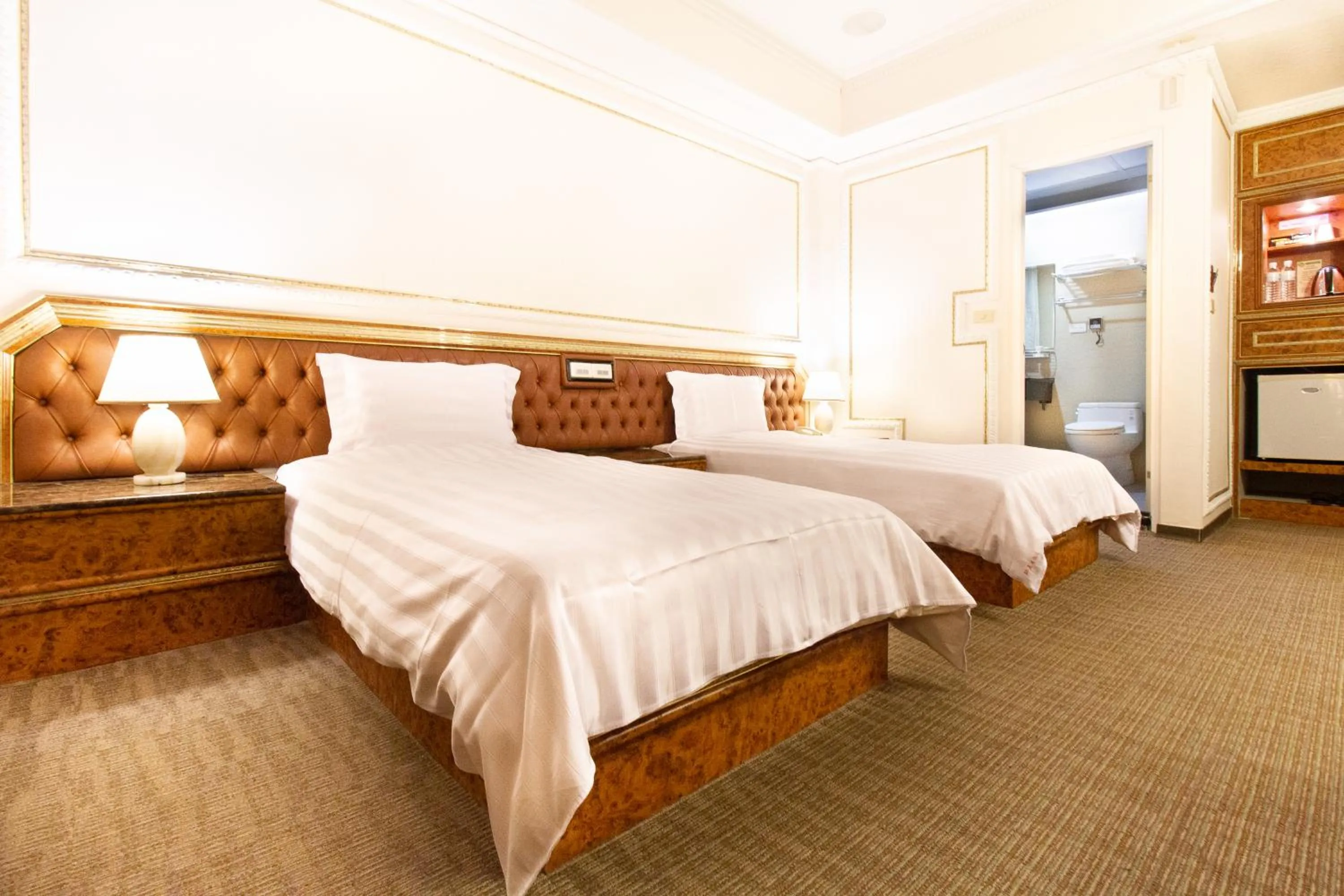 Bed in Baron's Hot Spring Hotel