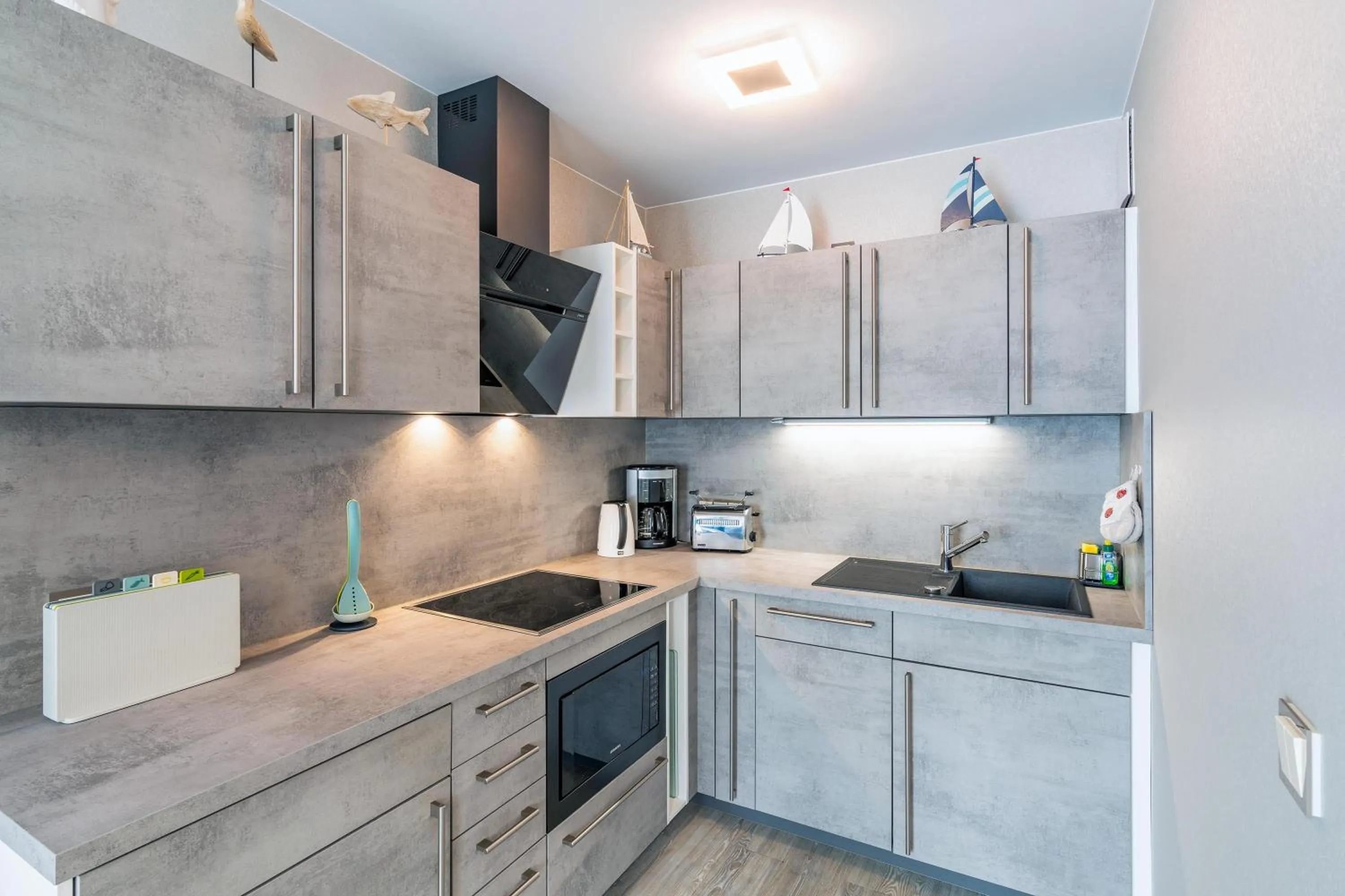 kitchen in SEETELHOTEL Ostseeresidenz Bansin mit Pool und unmittelbarer Strandnähe