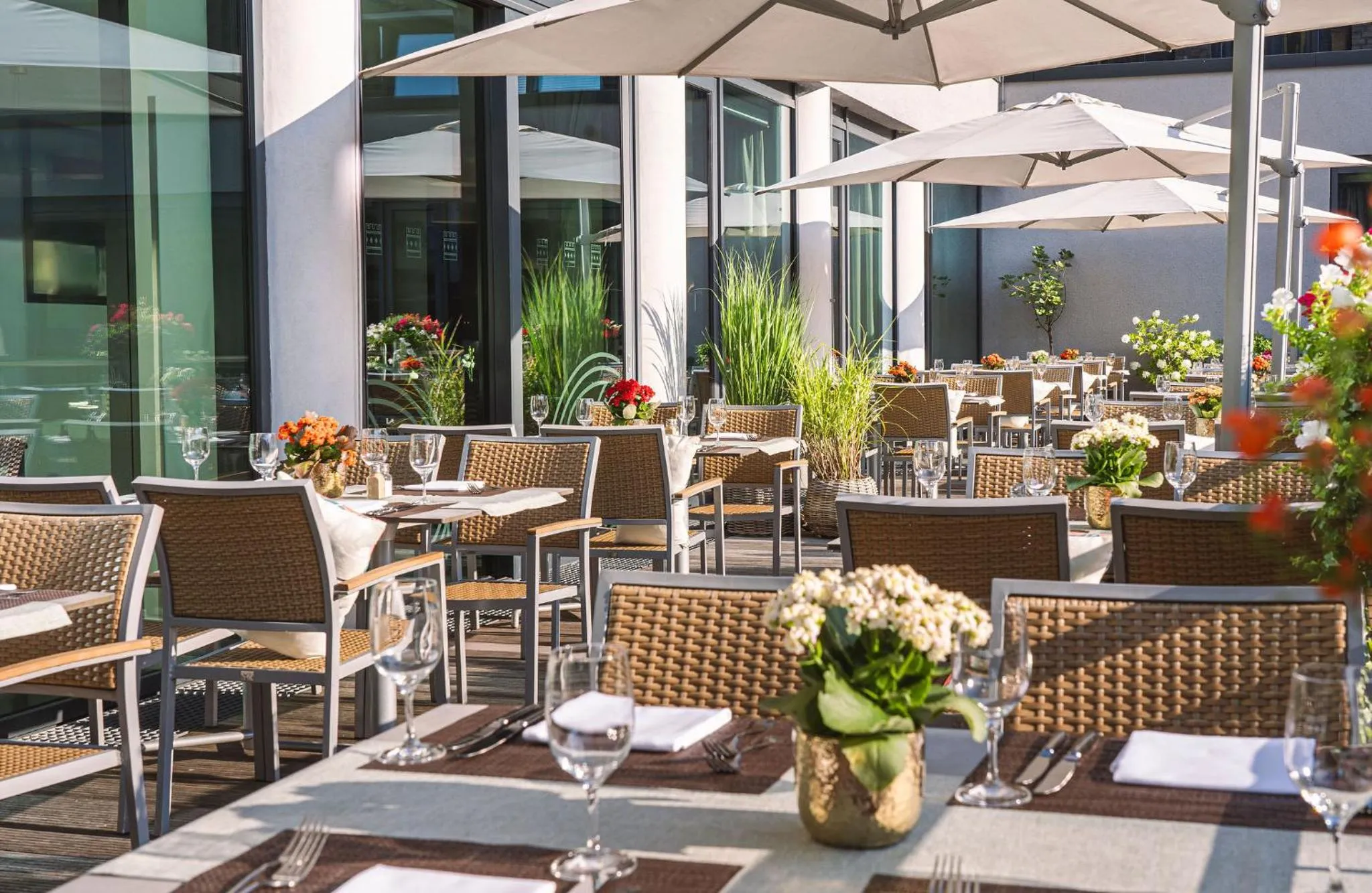 Balcony/Terrace in Stadthotel am Römerturm