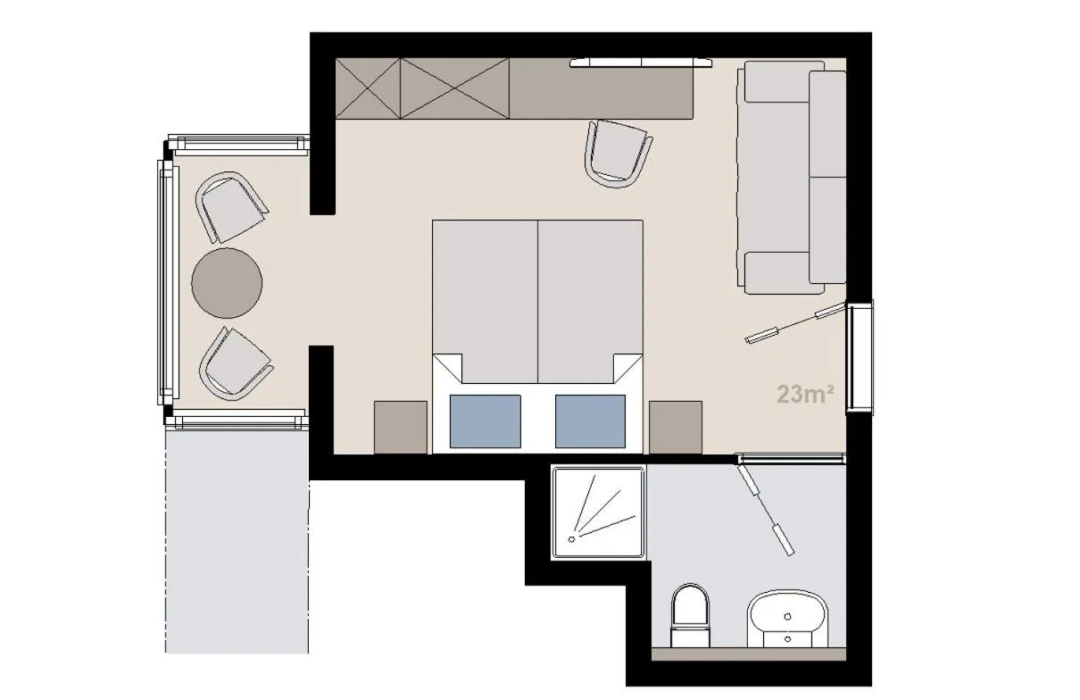 Photo of the whole room in Hotel Alpina