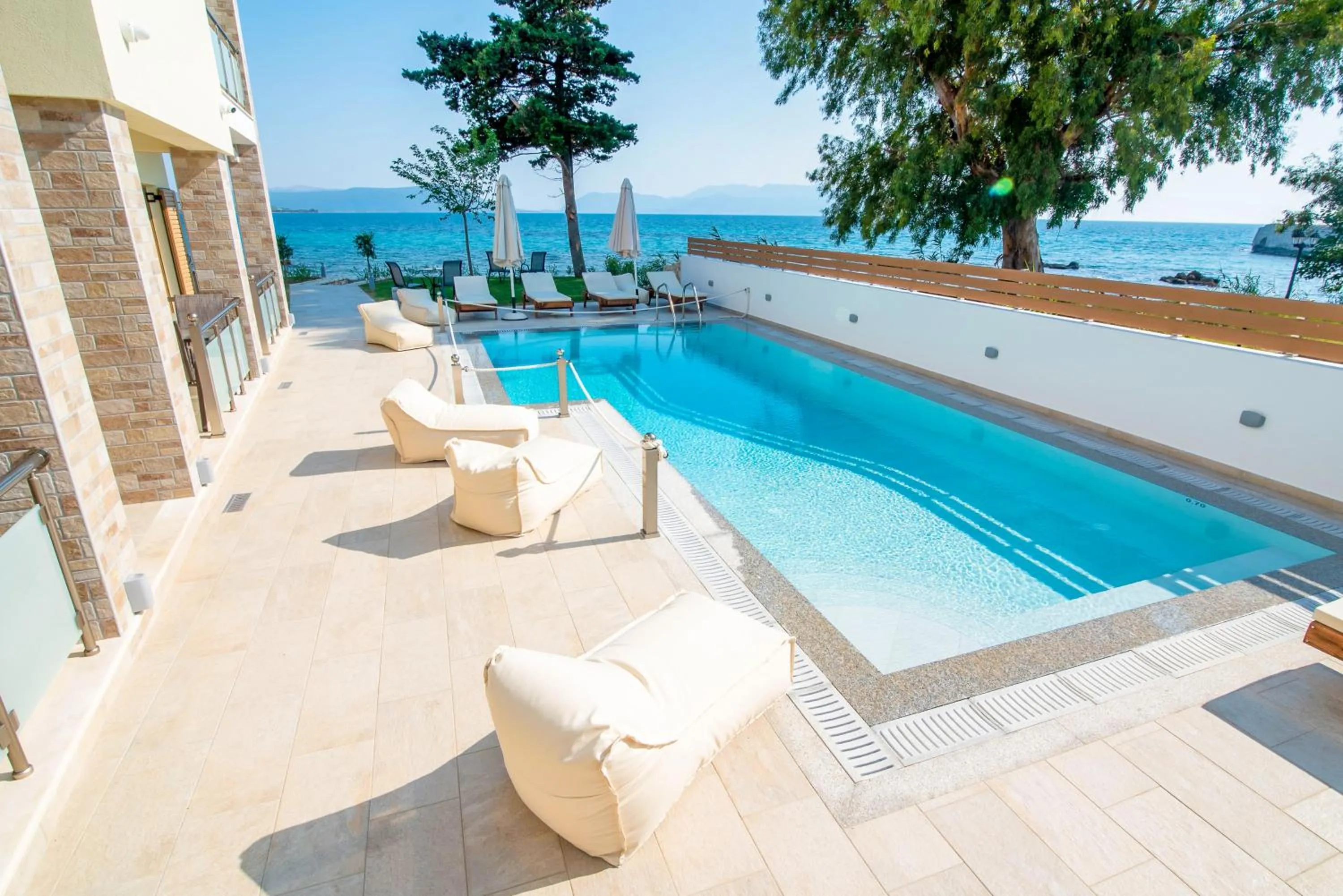 Pool view in Melydron Apartments