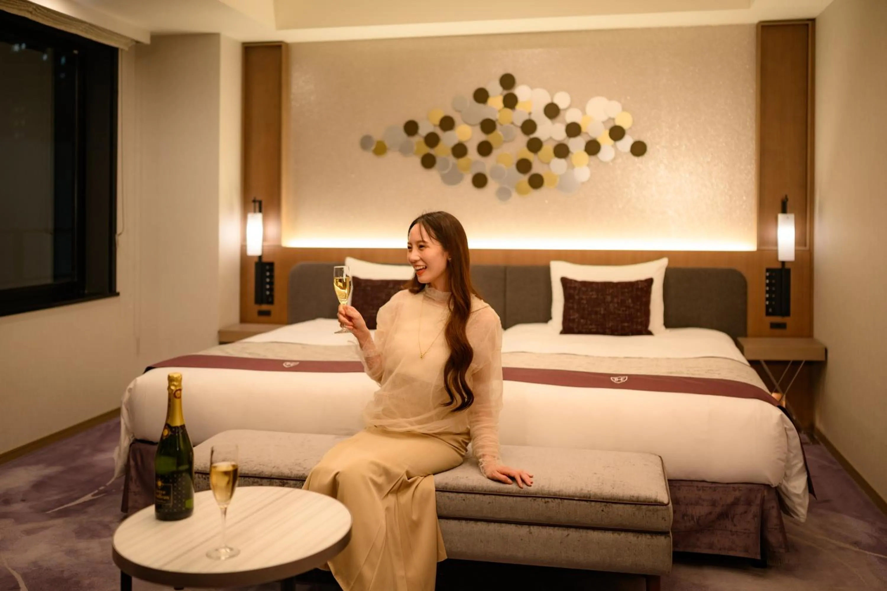 Photo of the whole room, Bed in The Royal Park Canvas - Kobe Sannomiya