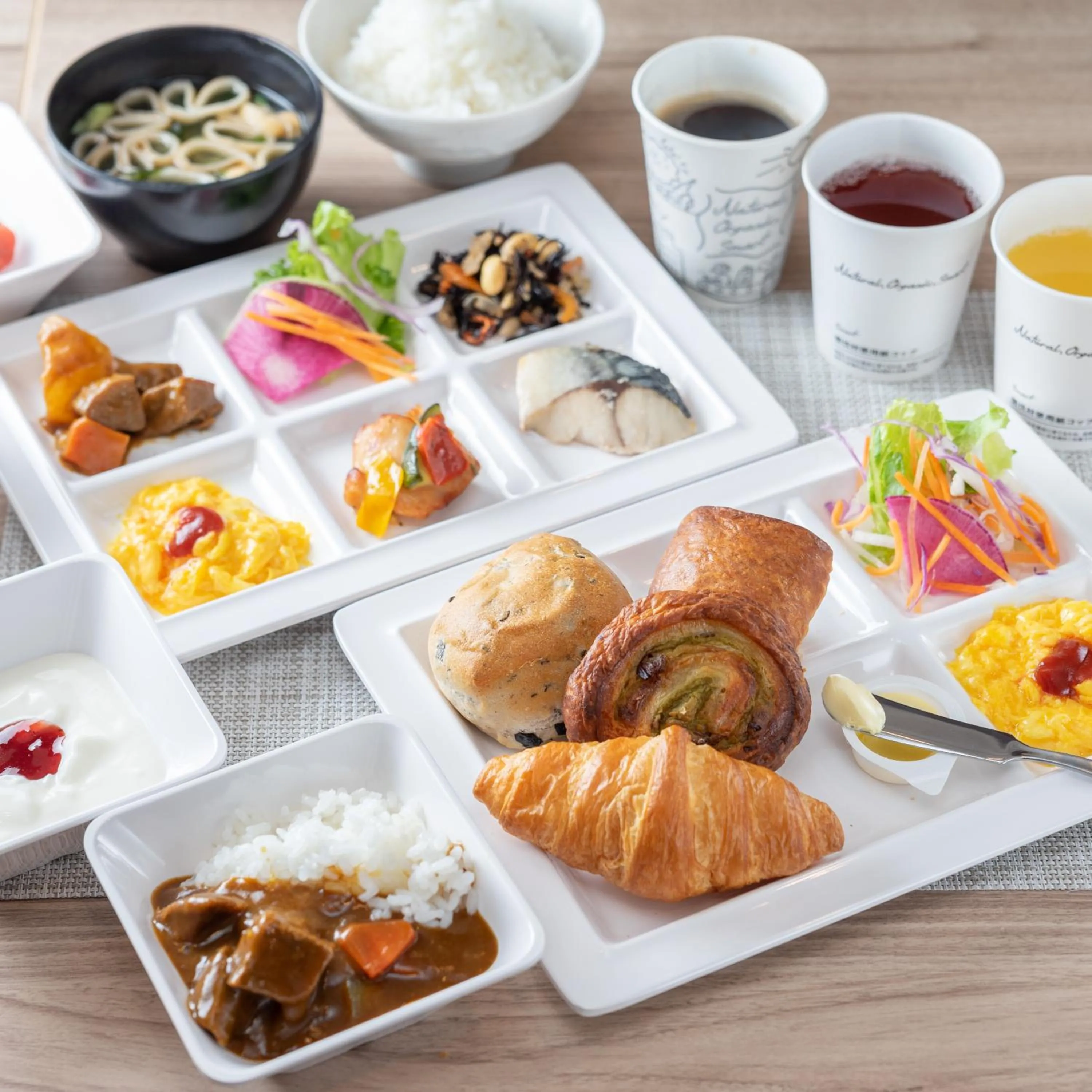 Buffet breakfast in Super Hotel Sendai Airport Inter