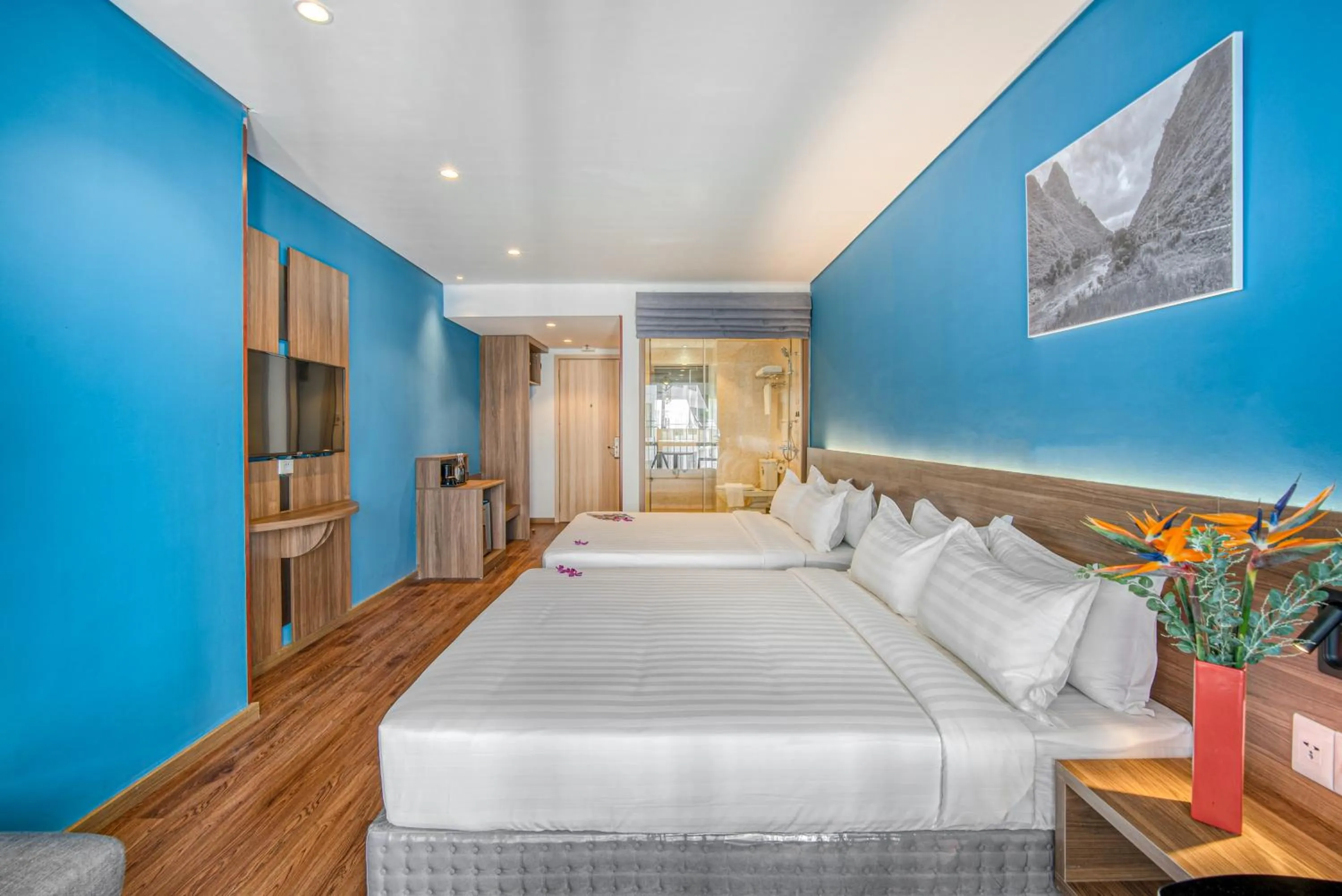 Bed in TK Nha Trang Hotel