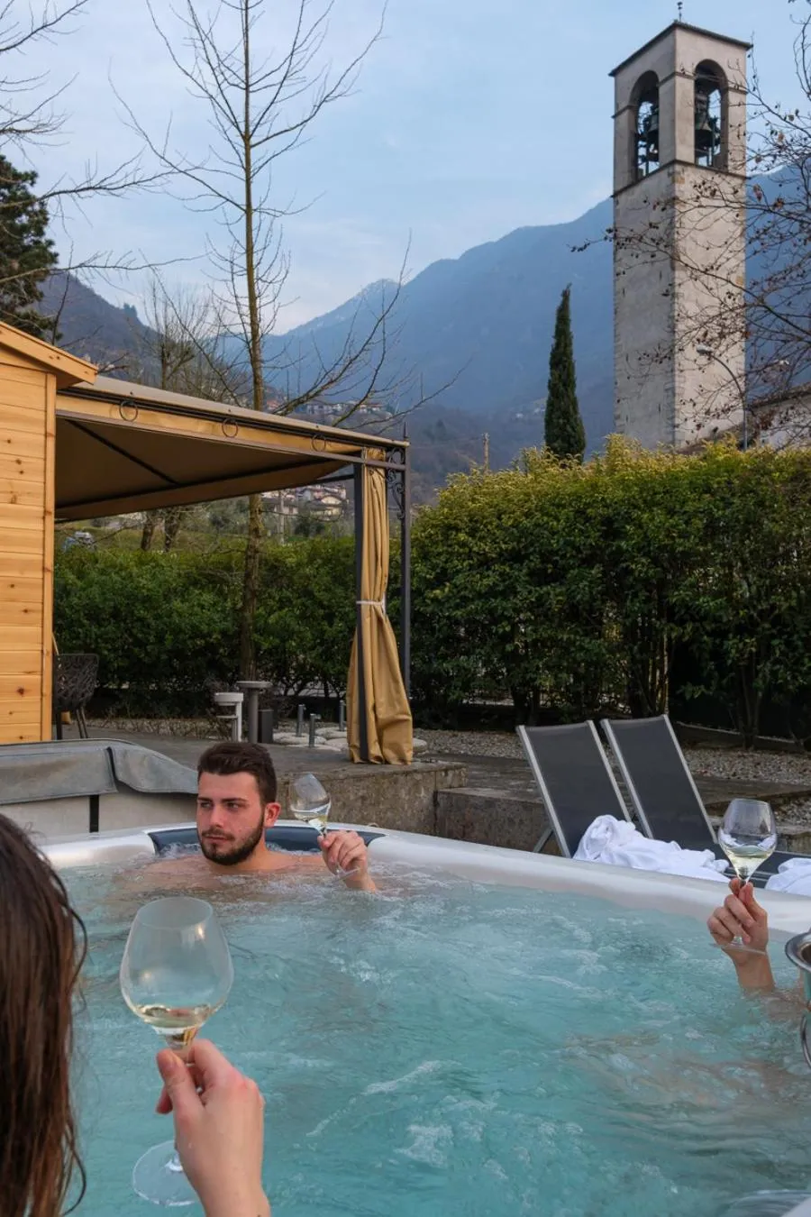 Sauna in Lake Hotel La Pieve