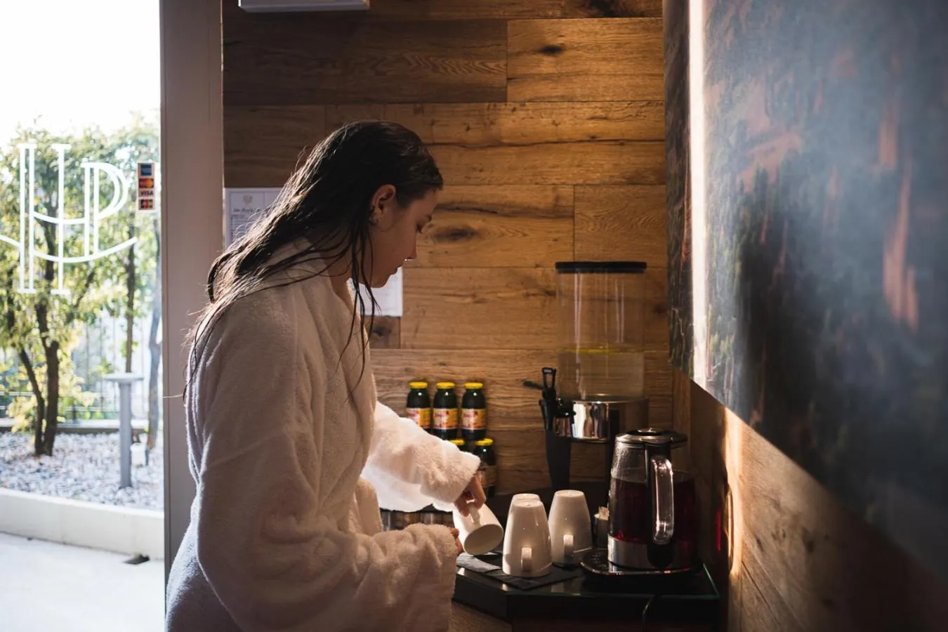 Sauna in Lake Hotel La Pieve