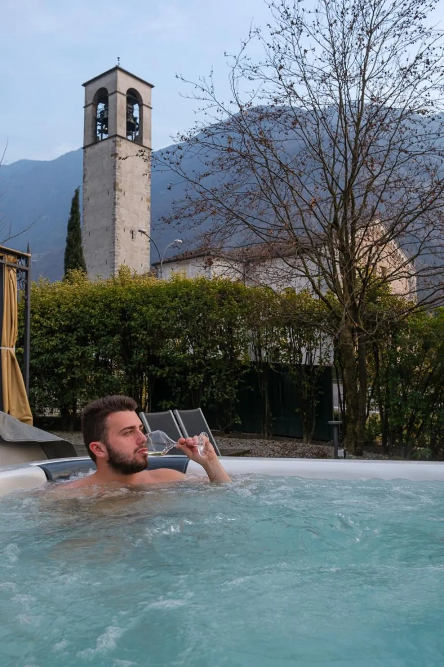 Sauna in Lake Hotel La Pieve