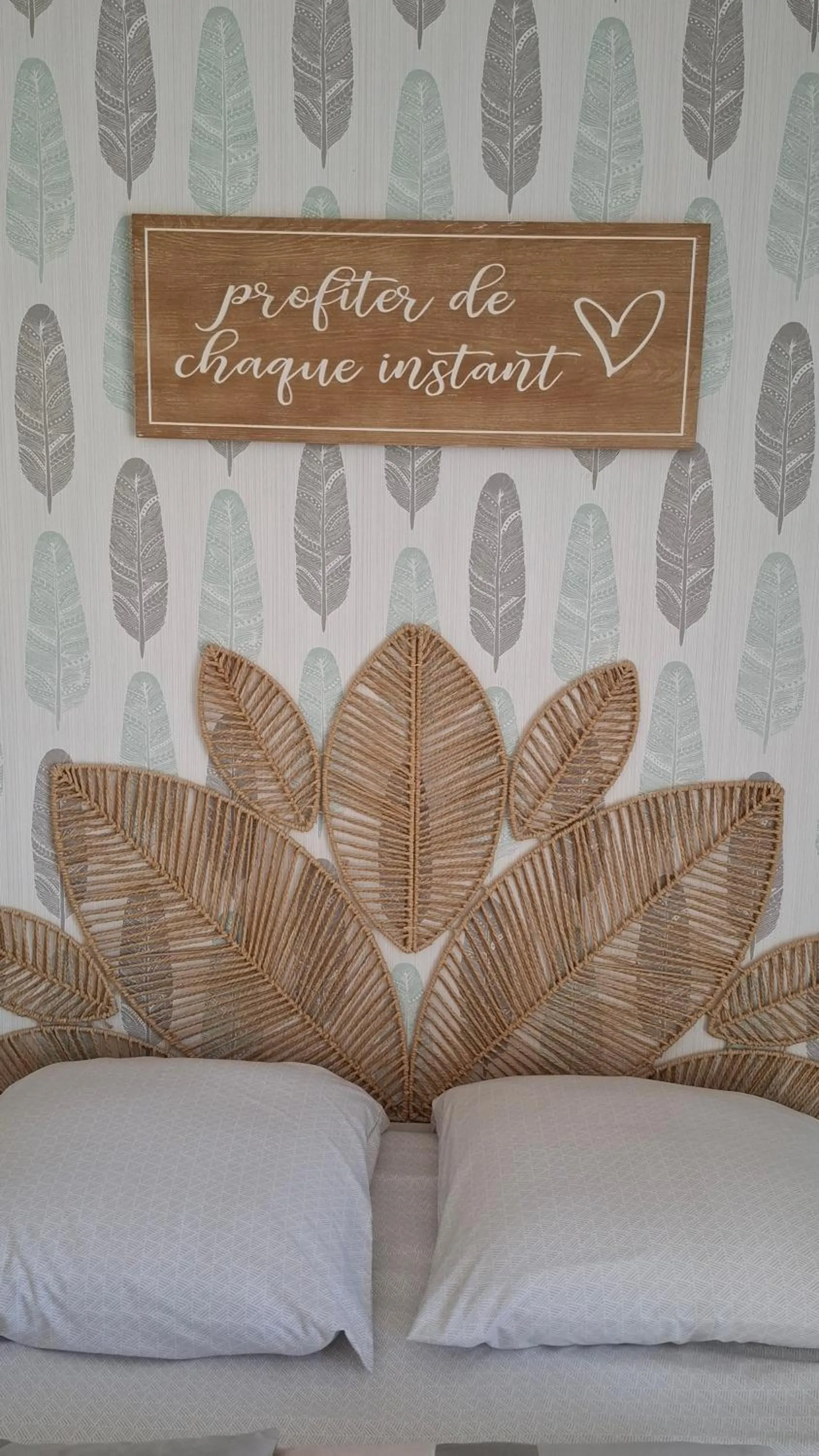 Bed in chambre d'hotes studio des tourterelles