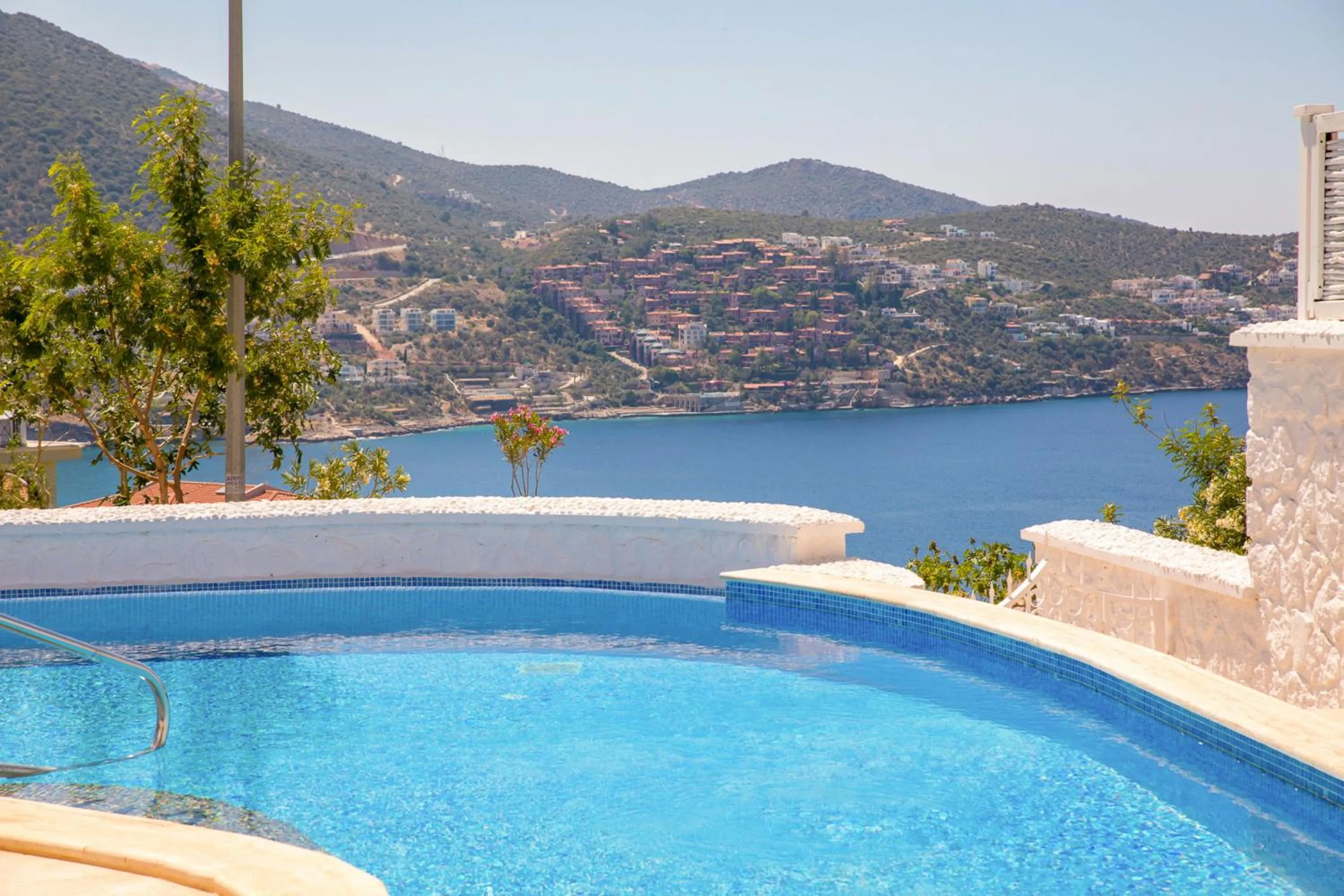 Pool view in Kalkan Saray Suites Hotel