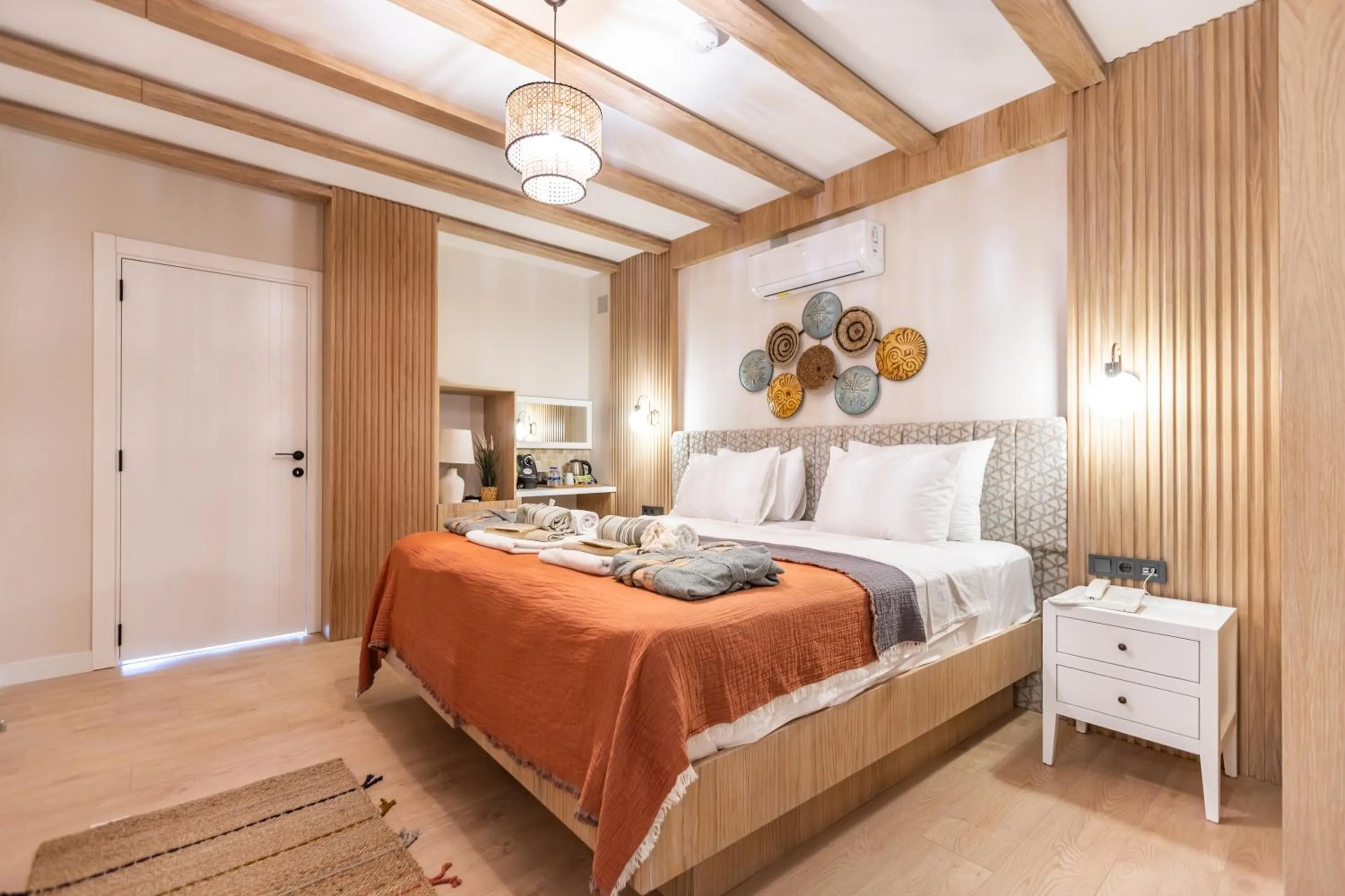 Bed in Kalkan Saray Suites Hotel