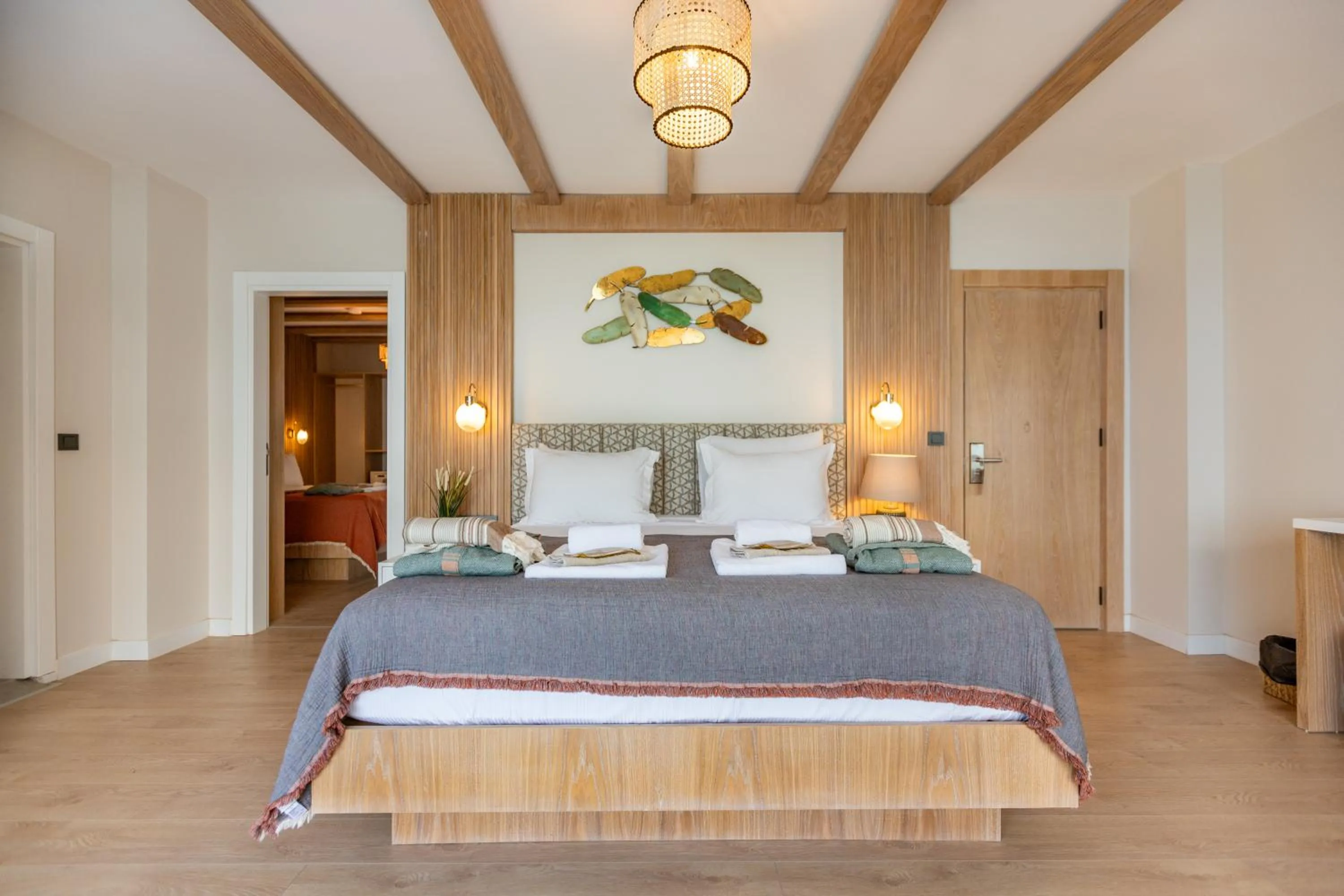 Bed in Kalkan Saray Suites Hotel