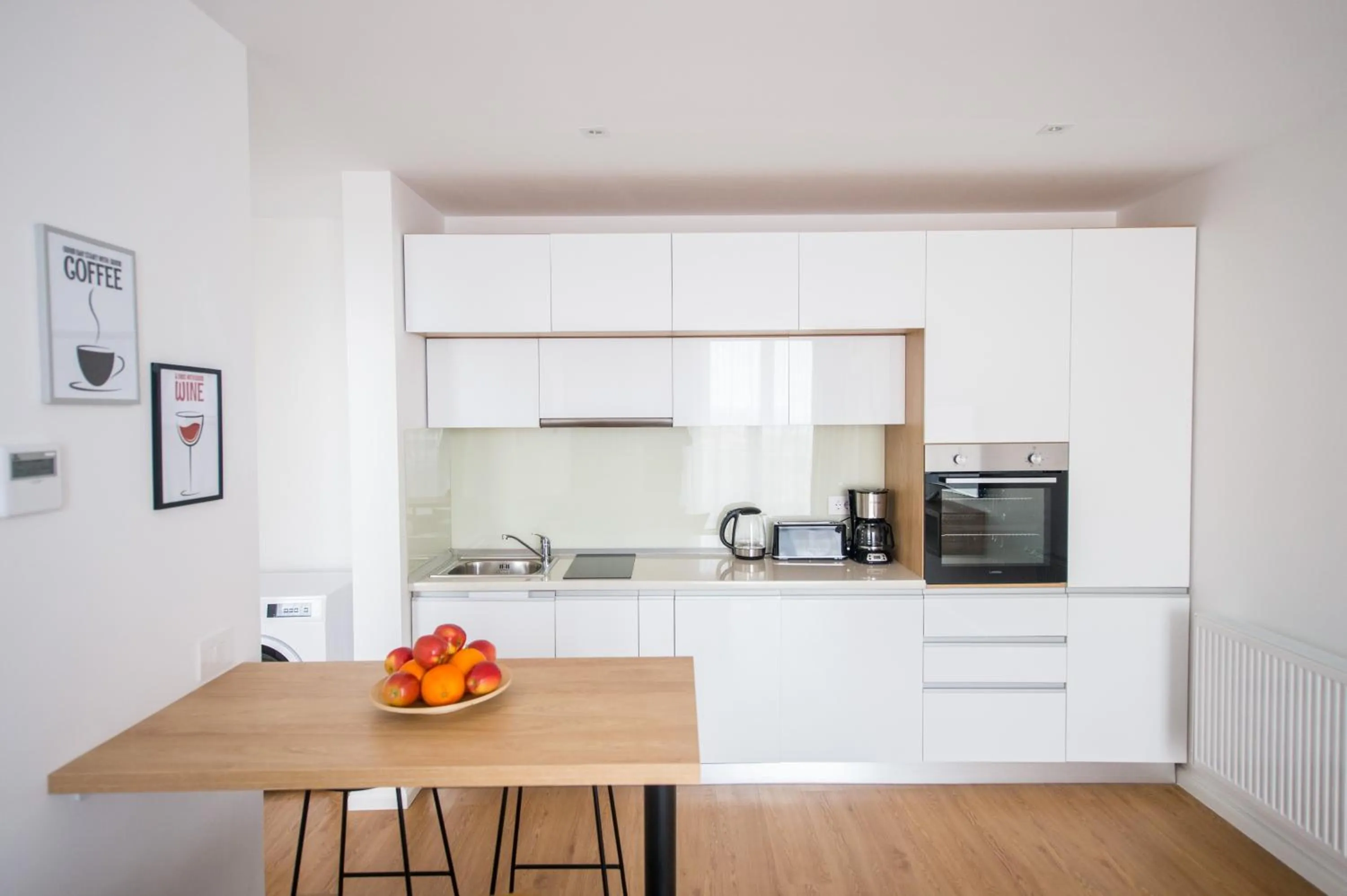 Kitchen or kitchenette in Afthonia Apartamente Mamaia Nord