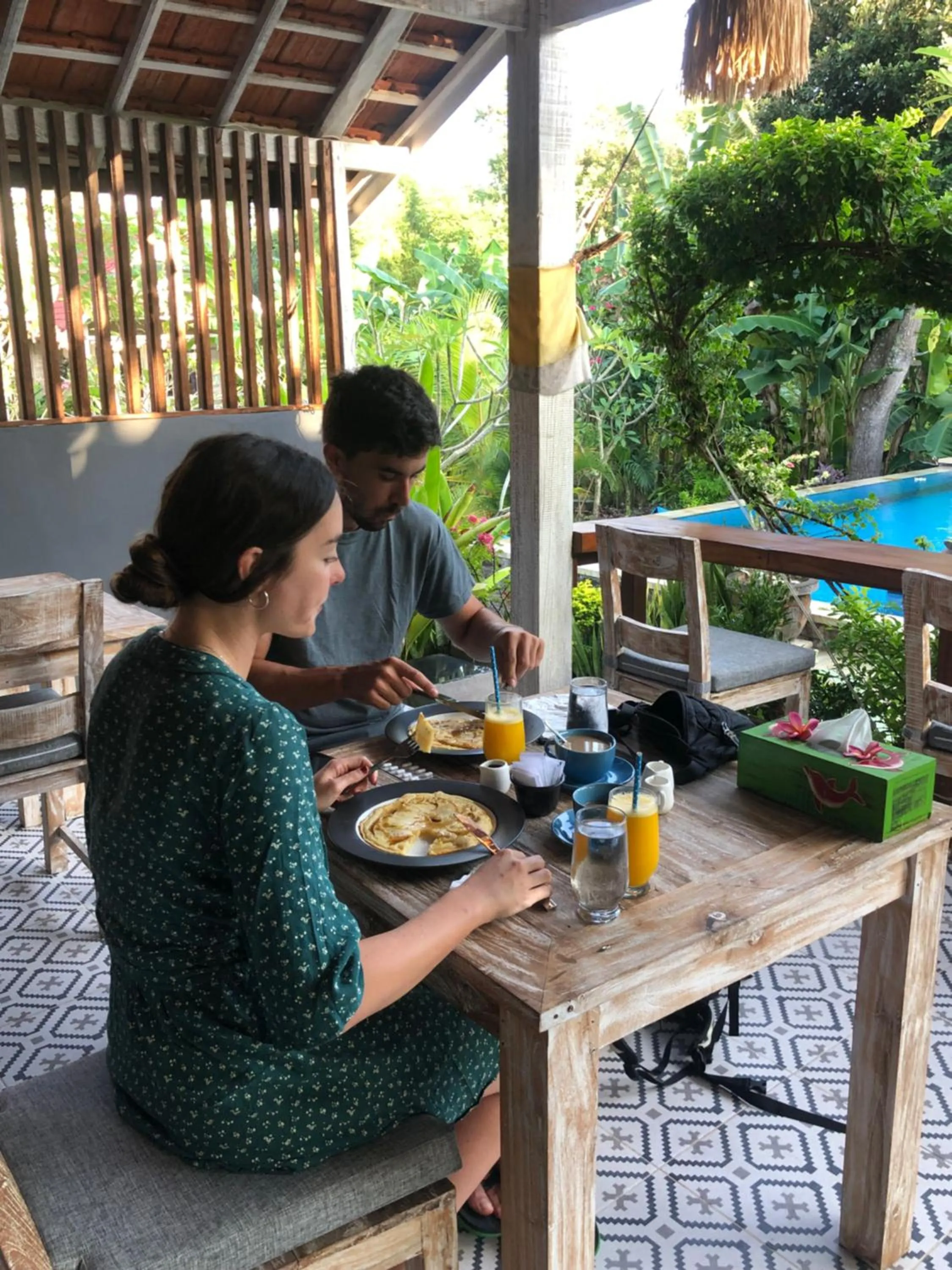 Food and drinks in Le Biu garden View