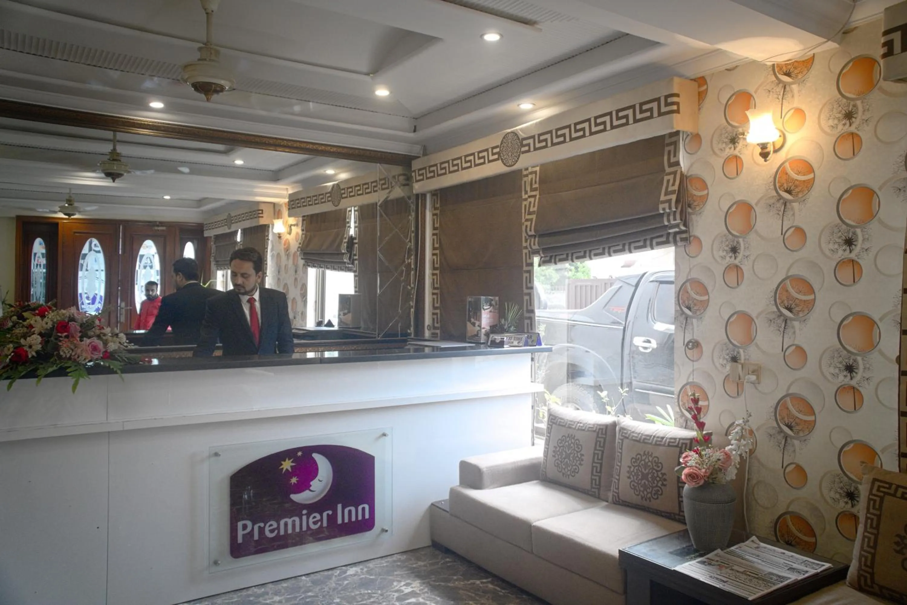 Seating area in Premier Inn Grand Gulberg Lahore