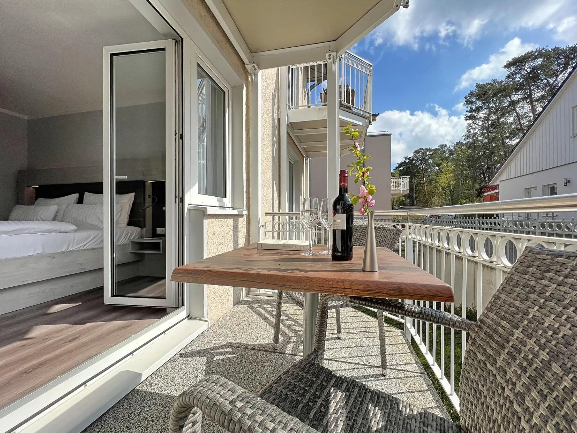 Balcony/Terrace in R&R Strandhotel Baabe