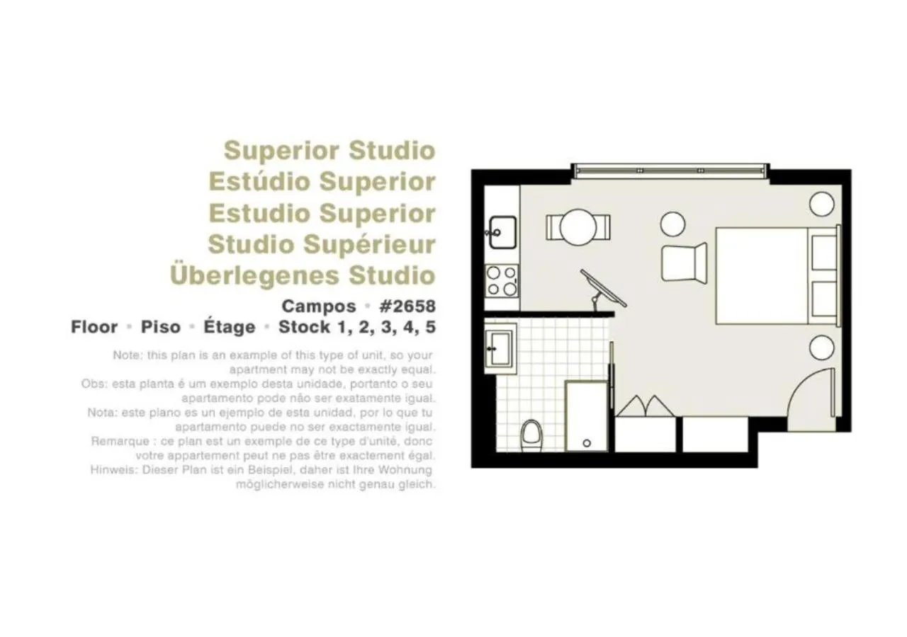 Floor plan in Lisbon Serviced Apartments - Campos