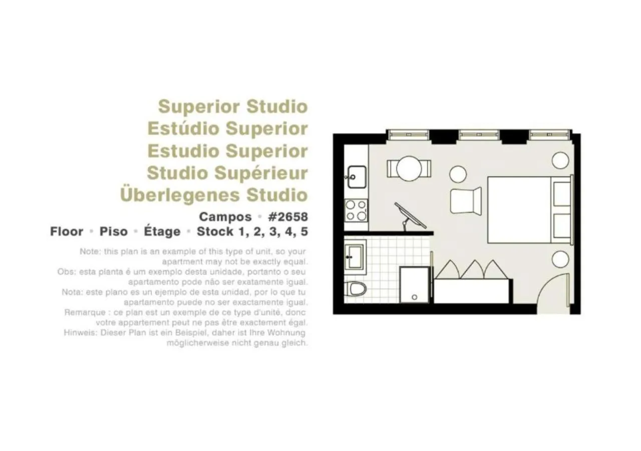 Floor plan in Lisbon Serviced Apartments - Campos