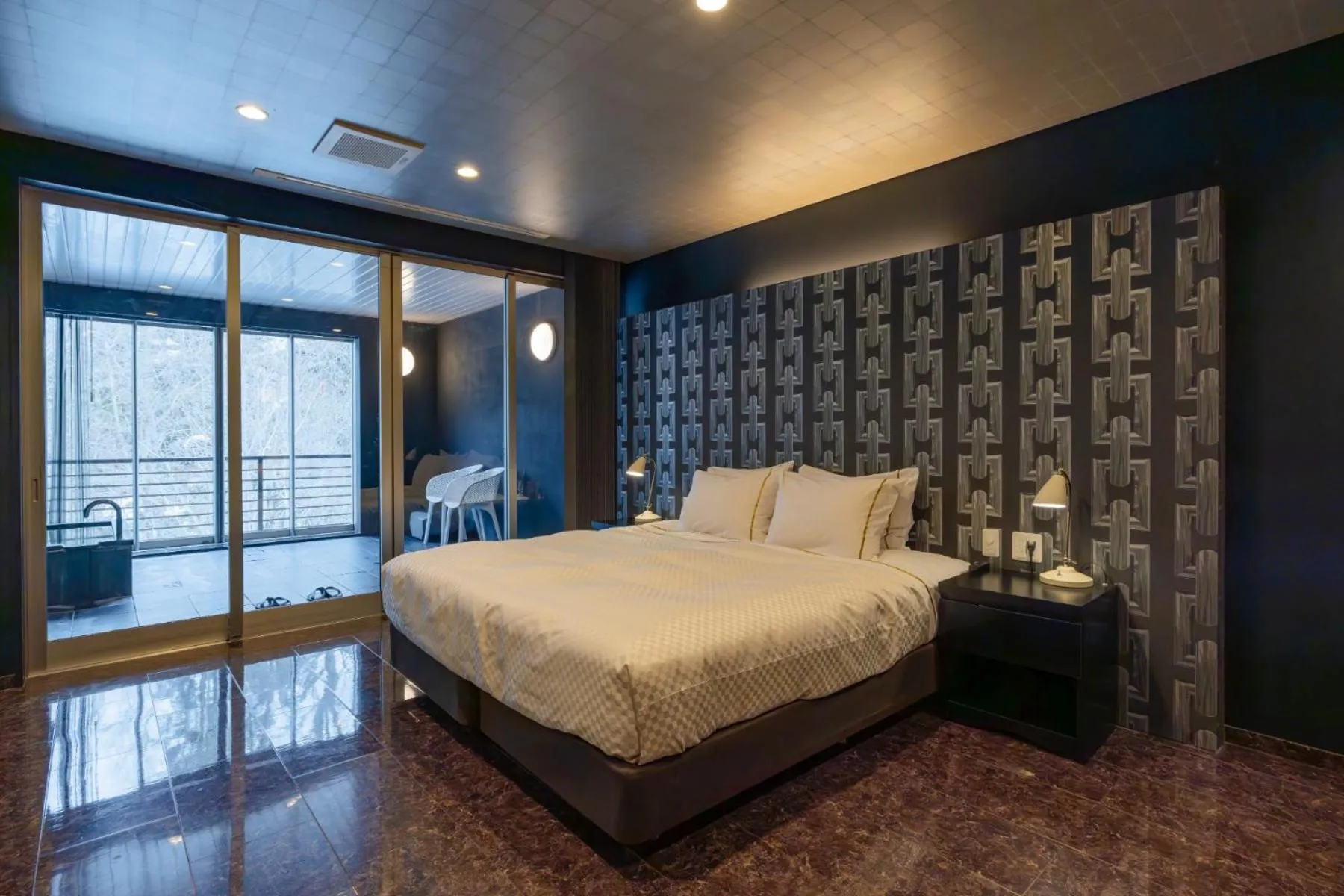 Bed in Namari Onsen Kokoro No Toki Jusangatsu